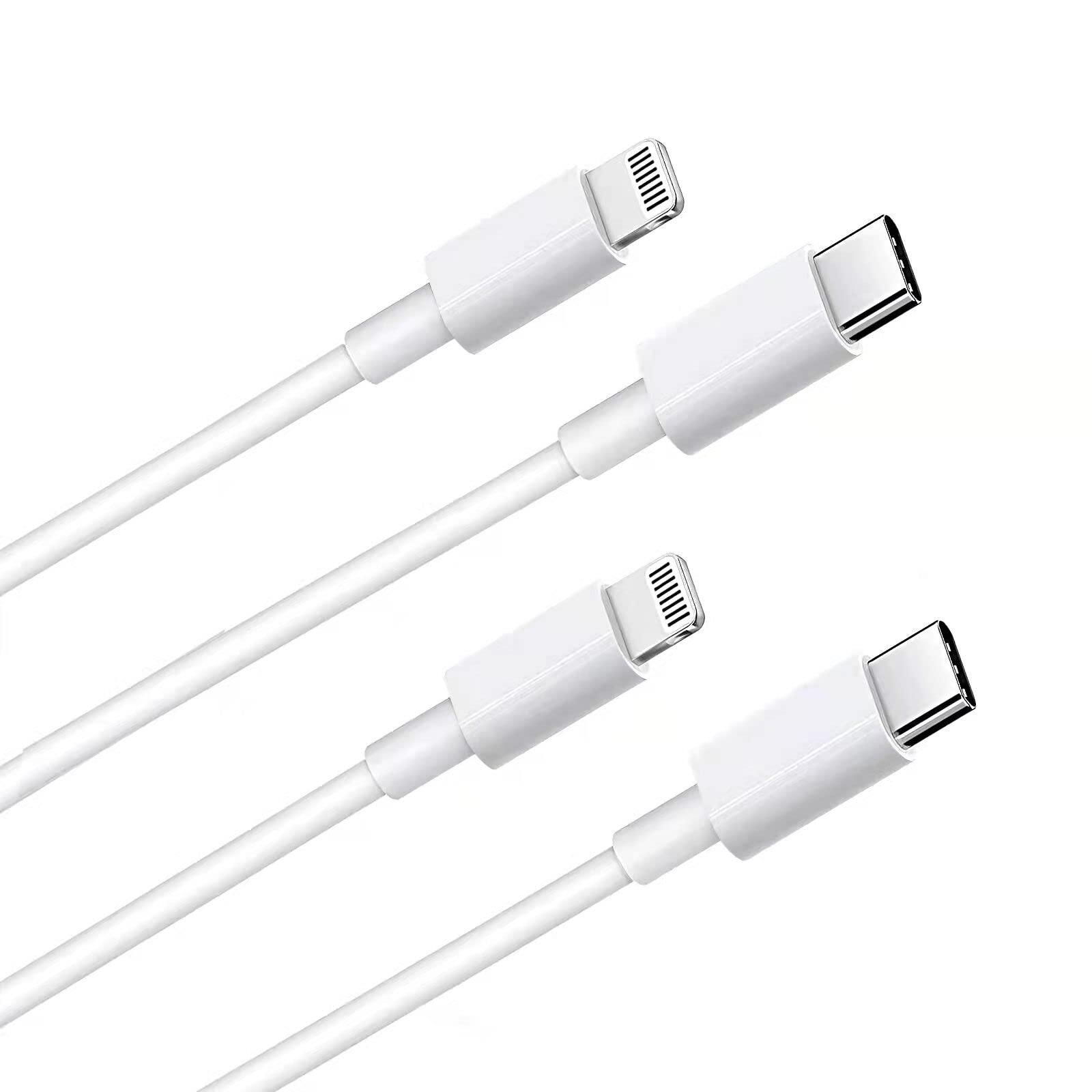 Apple MFi Certified USB C to Lightning Cable - 2 Pack Fast Charging Cord for iPhone 12 Pro Max/11 Pro/X/XS/XR/8 Plus & iPad/AirPods Pro - 6.6ft PD Charger - Perfect for Home, Office & Travel Charging