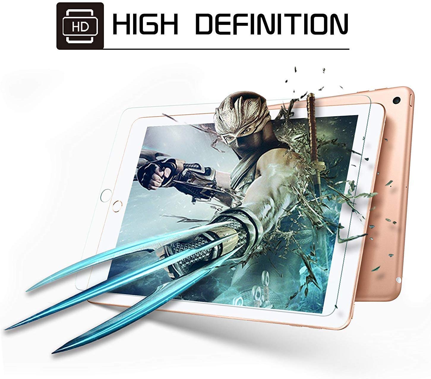 3 Pack Tempered Glass Screen Protector for iPad 9.7 Inch & iPad Air 1/2 - 9H Hardness, Anti-Scratch, Bubble-Free - Perfect for Home, Office, and Travel Protection