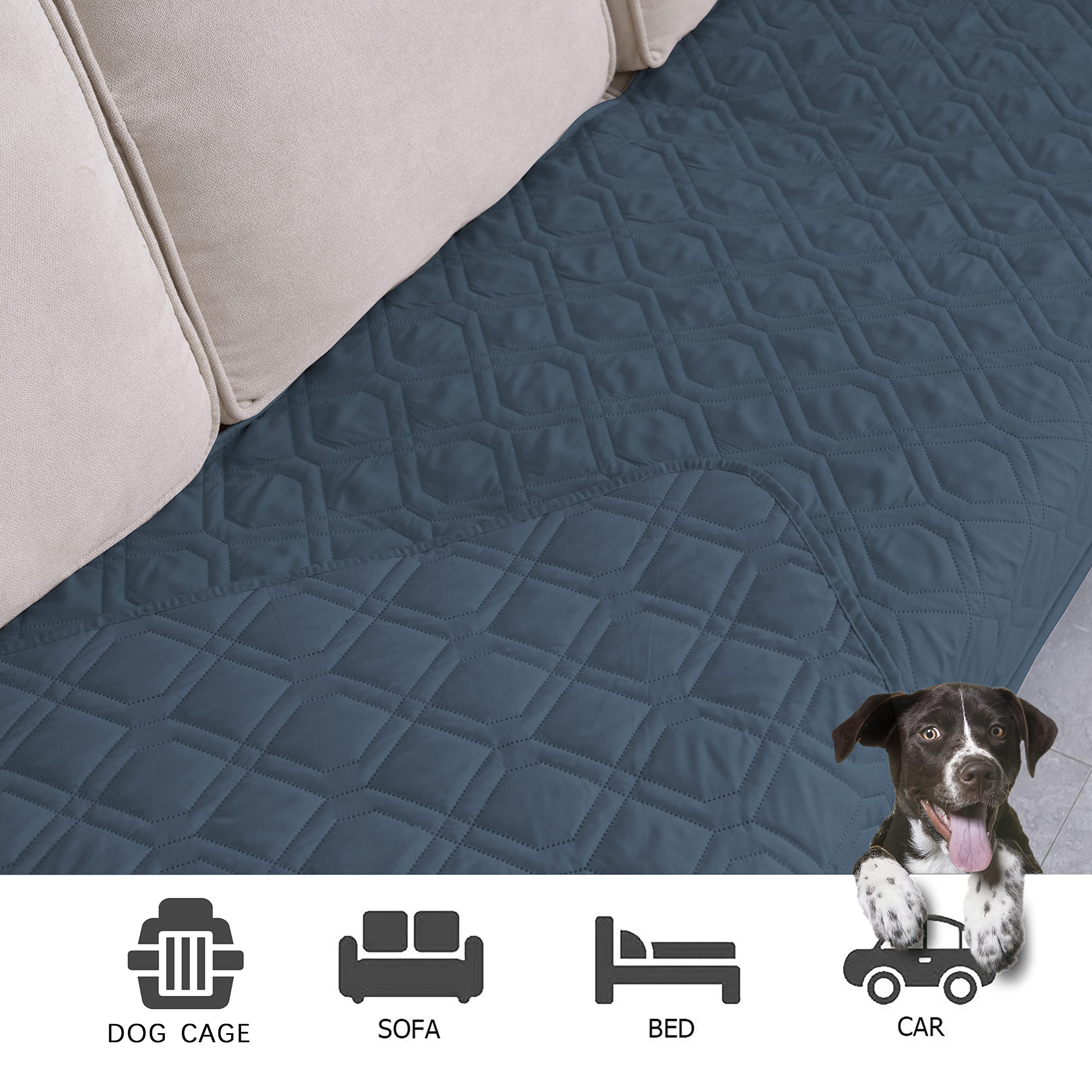 Ameritex Waterproof Reversible Pet Blanket - Soft Dog Bed Cover for Furniture, Couch & Sofa Protector - Perfect for Pets, Travel & Home Decor