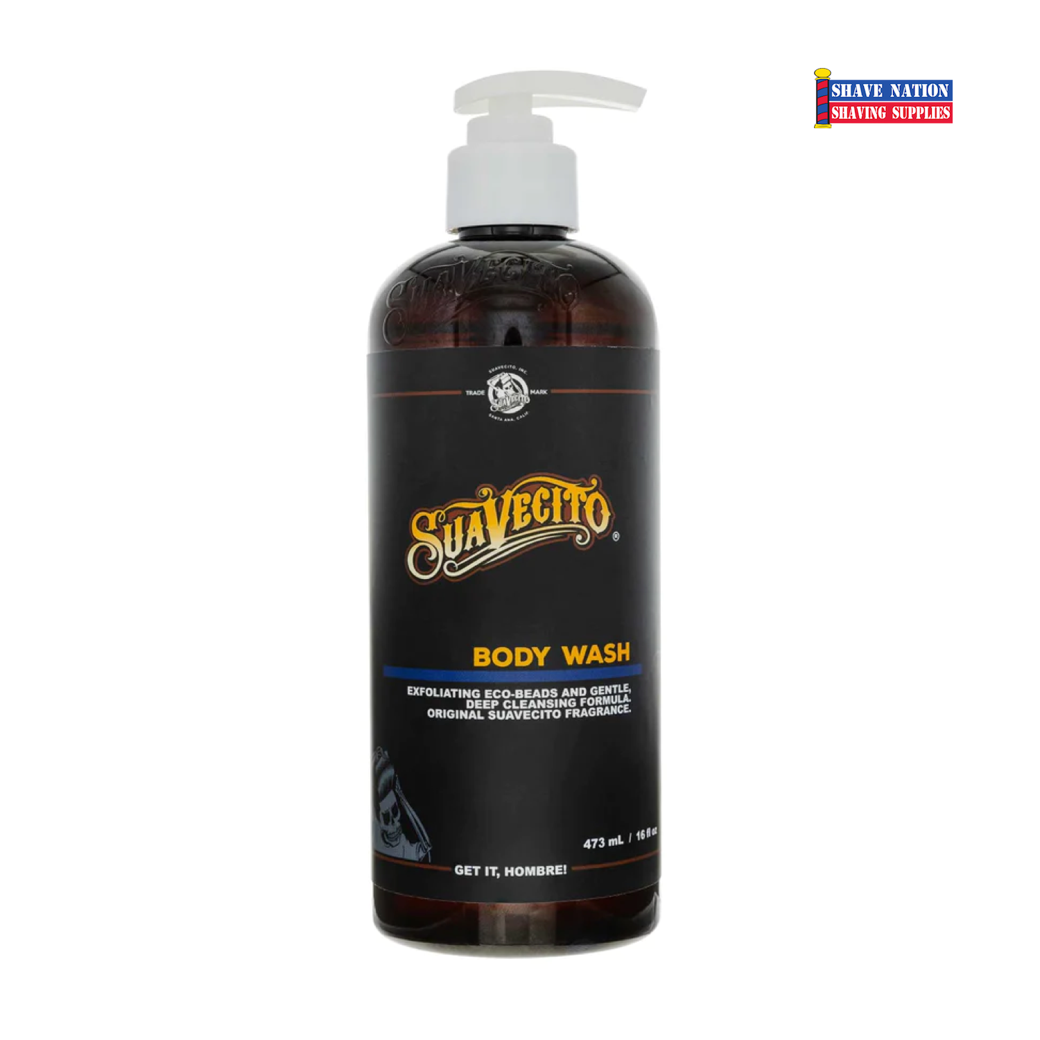 Suavecito Face & Body Wash for Men - Hydrating & Refreshing Cleanser for All Skin Types | Daily Shower & Gym Use