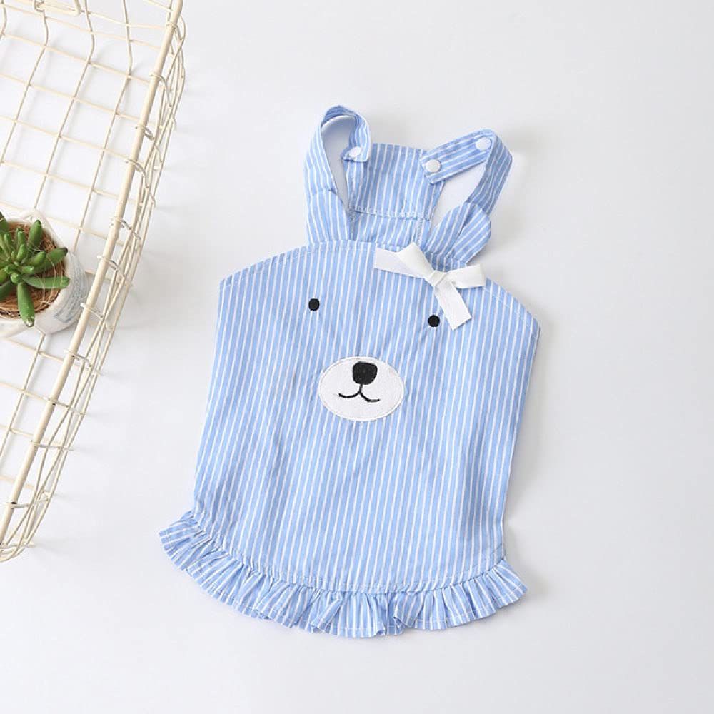 HUANSUN Summer Dog Clothes for Small & Medium Dogs - Breathable Striped Pet Vest for Puppies | Perfect for Outdoor Walks, Beach Trips & Summer Adventures