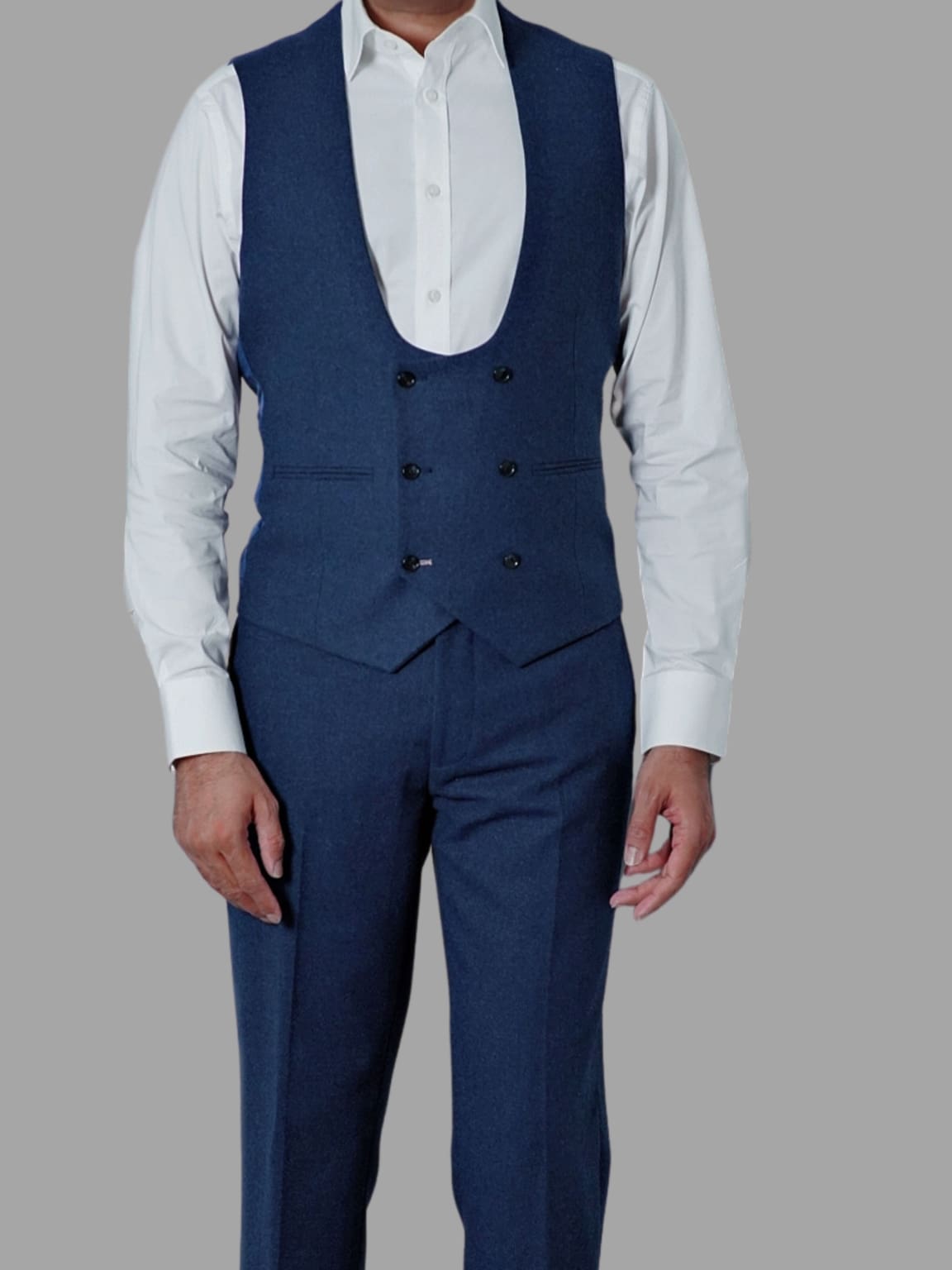 Harry Brown Ralph Tweed Navy Waistcoat for Men - Classic Vintage Vest for Formal & Casual Wear - Perfect for Weddings, Office & Outdoor Events