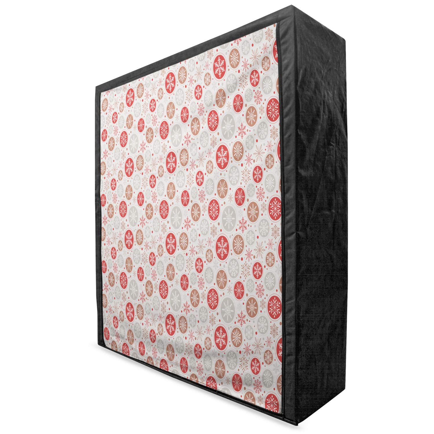 Ambesonne Christmas Portable Fabric Wardrobe with Snowflakes Pattern - 59