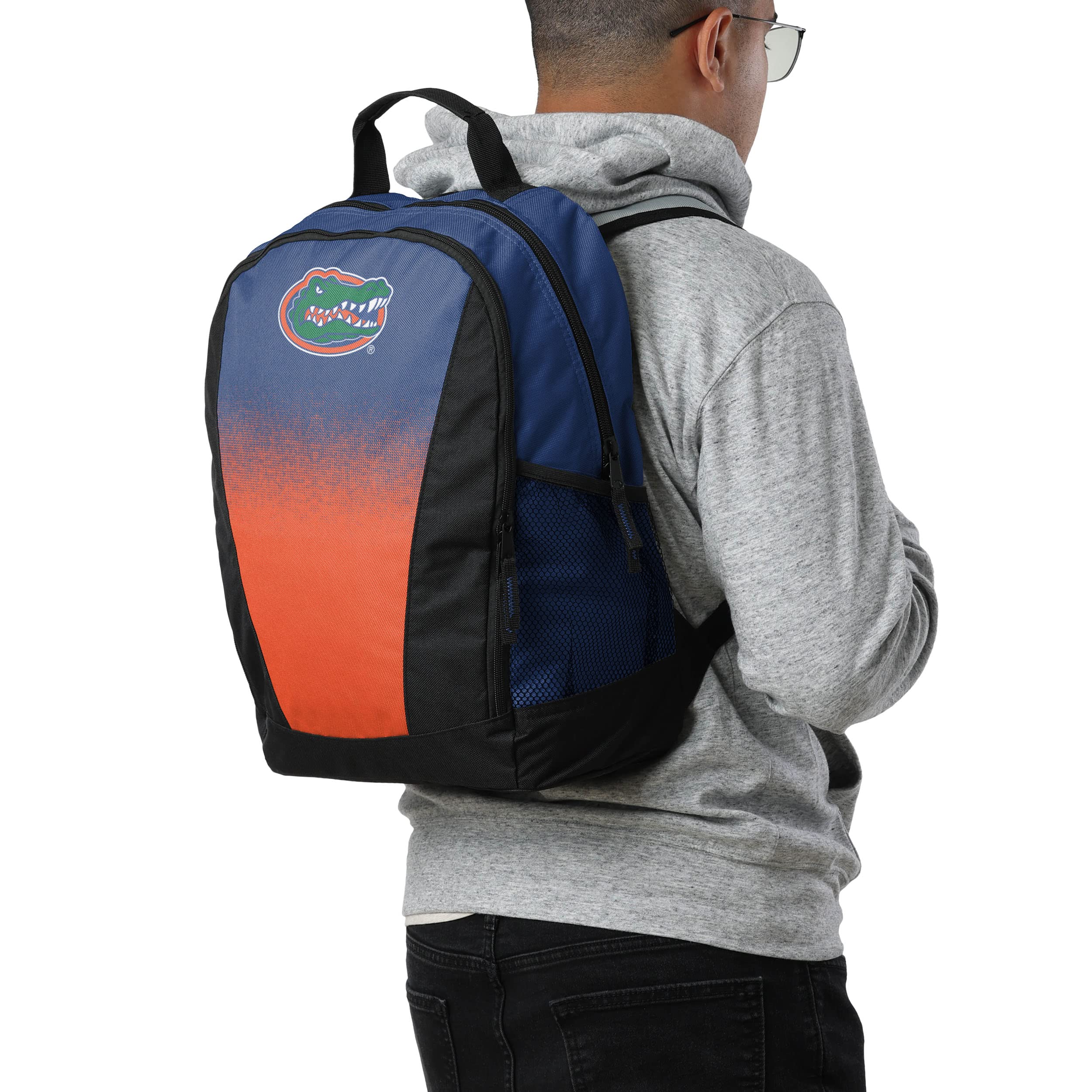 FOCO NCAA College Team Logo Gradient Print Primetime Backpack - Durable School & Travel Backpack for Students, Fans & Sports Enthusiasts - Perfect for Campus, Gym & Game Day