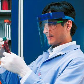 Fisher Scientific Face Shield - Disposable Safety Face Shield for Lab, Medical & Industrial Use - Clear Anti-Fog Protective Visor for Healthcare Workers, Scientists & Engineers