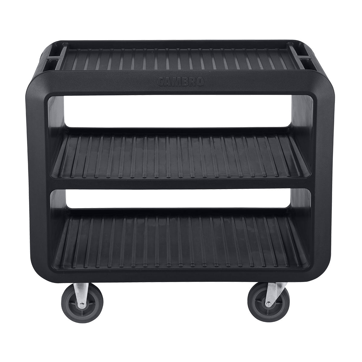 Cambro SC337110 Professional Service Cart - Heavy Duty Black Utility Cart for Restaurants, Cafes, and Commercial Kitchens - Perfect for Food Service, Storage, and Mobile Workstations