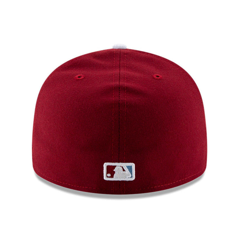 New Era 59Fifty Authentic MLB Philadelphia Phillies Low Profile Alternate 2 Baseball Cap - Maroon | Official Licensed Hat for Baseball Fans & Streetwear Fashion