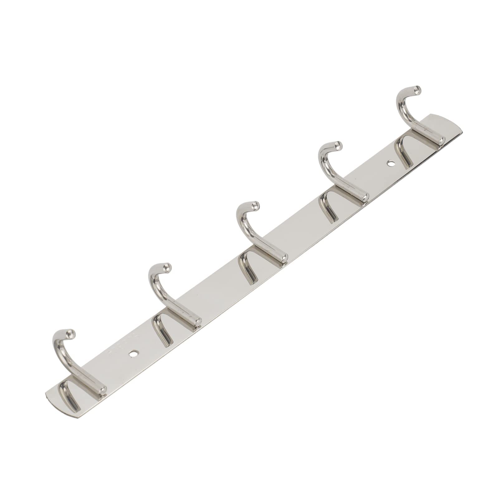 Jeanoko 304 Stainless Steel Wall Coat Hooks - Rustproof Space-Saving for Hats & Clothes (5 Hooks) - Perfect for Entryway & Bedroom
