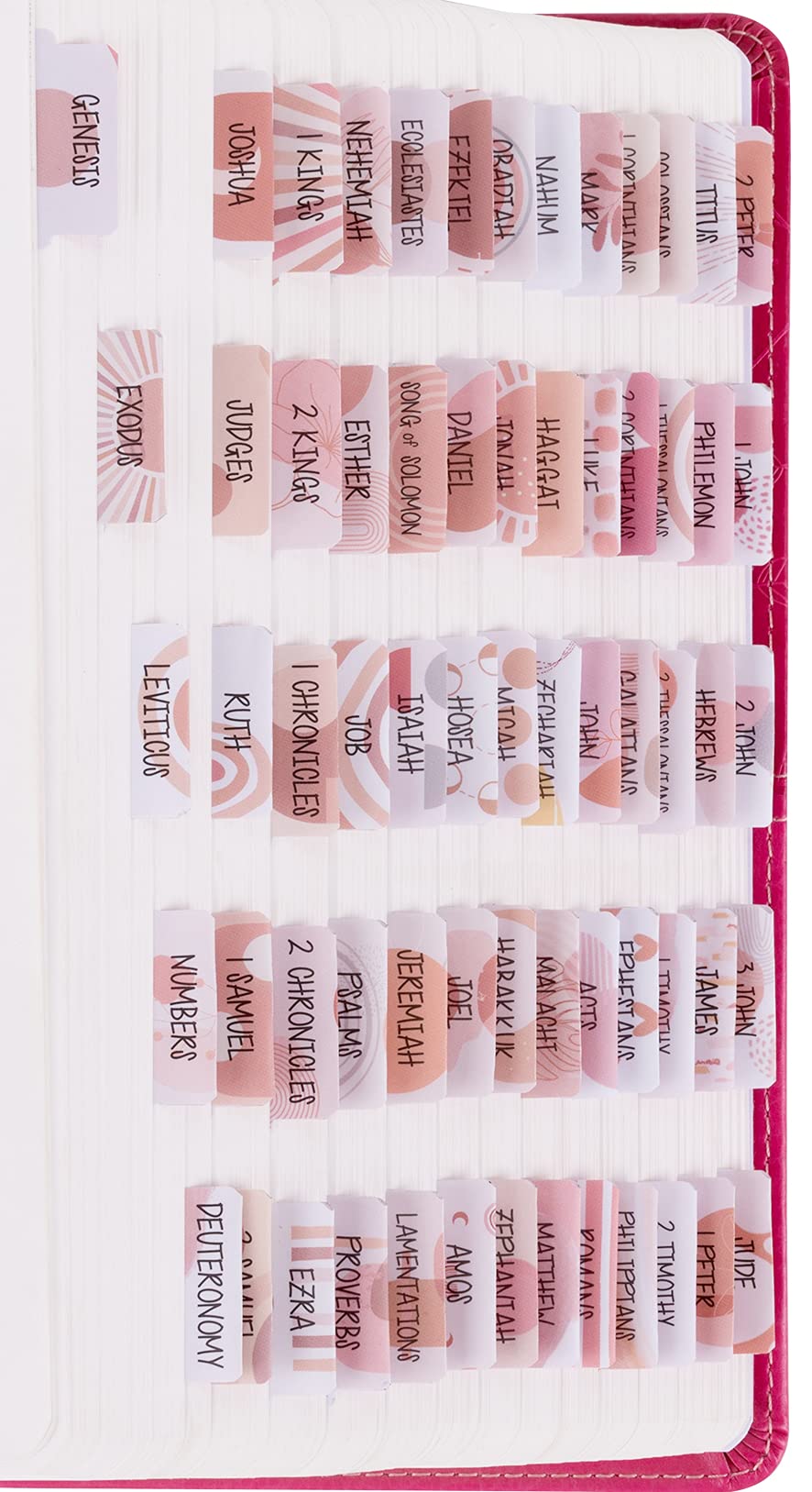 Boho Bible Tabs - 90 Peel & Stick Tabs for Easy Scripture Navigation