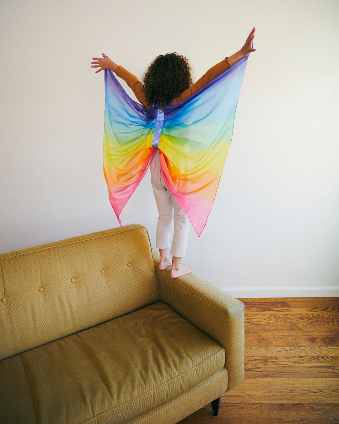 Sarah's Silks Rainbow Butterfly Wings - Kids Dress Up Costume & Pretend Play Accessories for Imaginative Play, Parties, and Photo Shoots