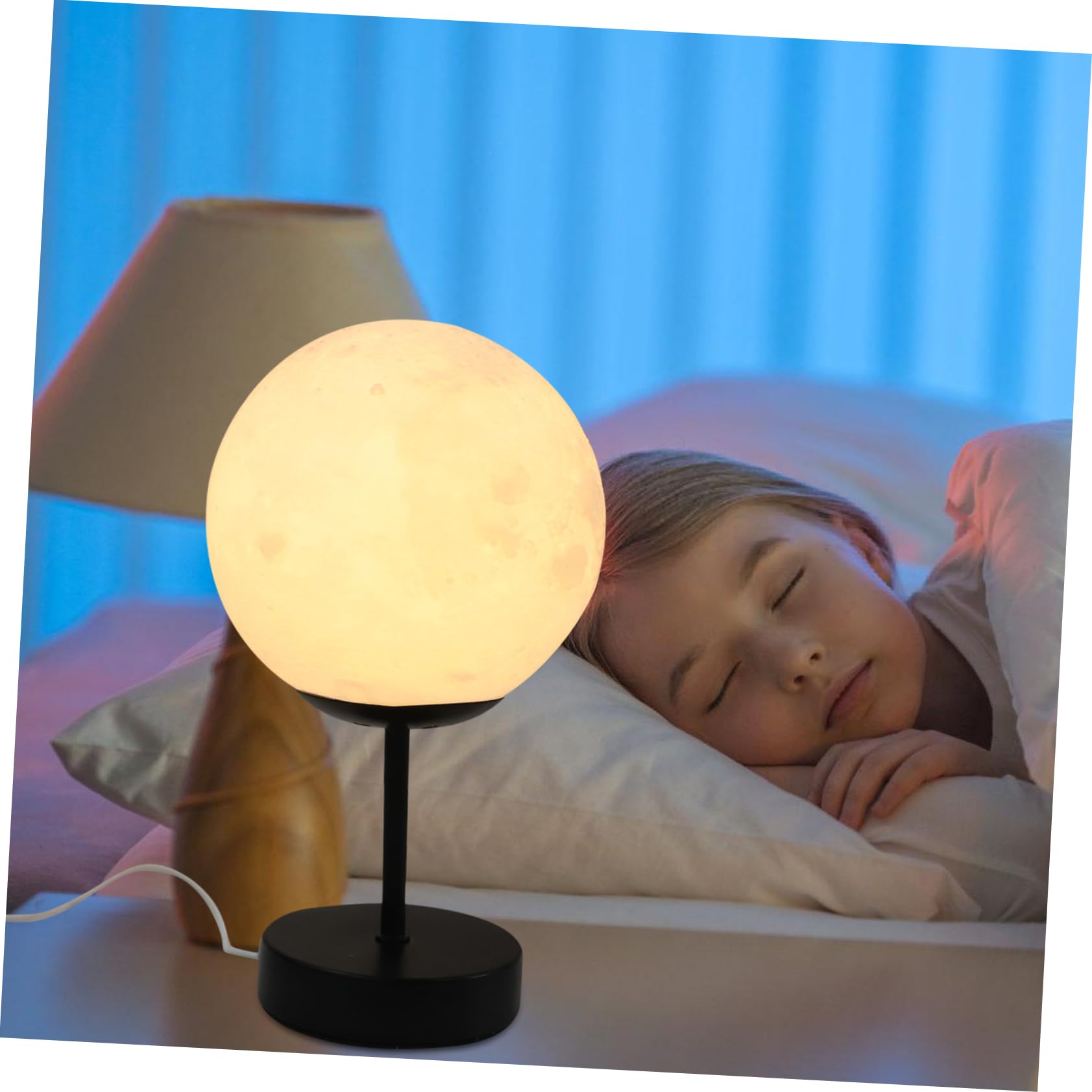 Yardenfun 3D Illusion LED Night Light Lamp - Modern Bedside Table Lamp for Bedroom, Kids Room, Nursery - Perfect for Night Reading, Relaxation & Decorative Ambiance