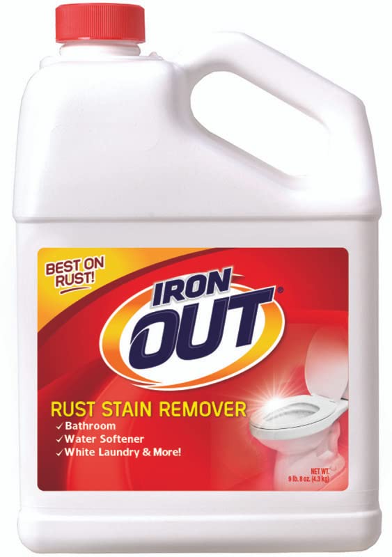 IRON OUT Rust Stain Remover Powder - 9.5 lb Bottle | Fast-Acting Rust Remover for Laundry, Bathroom & Kitchen | Eliminates Tough Rust Stains on Clothes, Sinks & Appliances