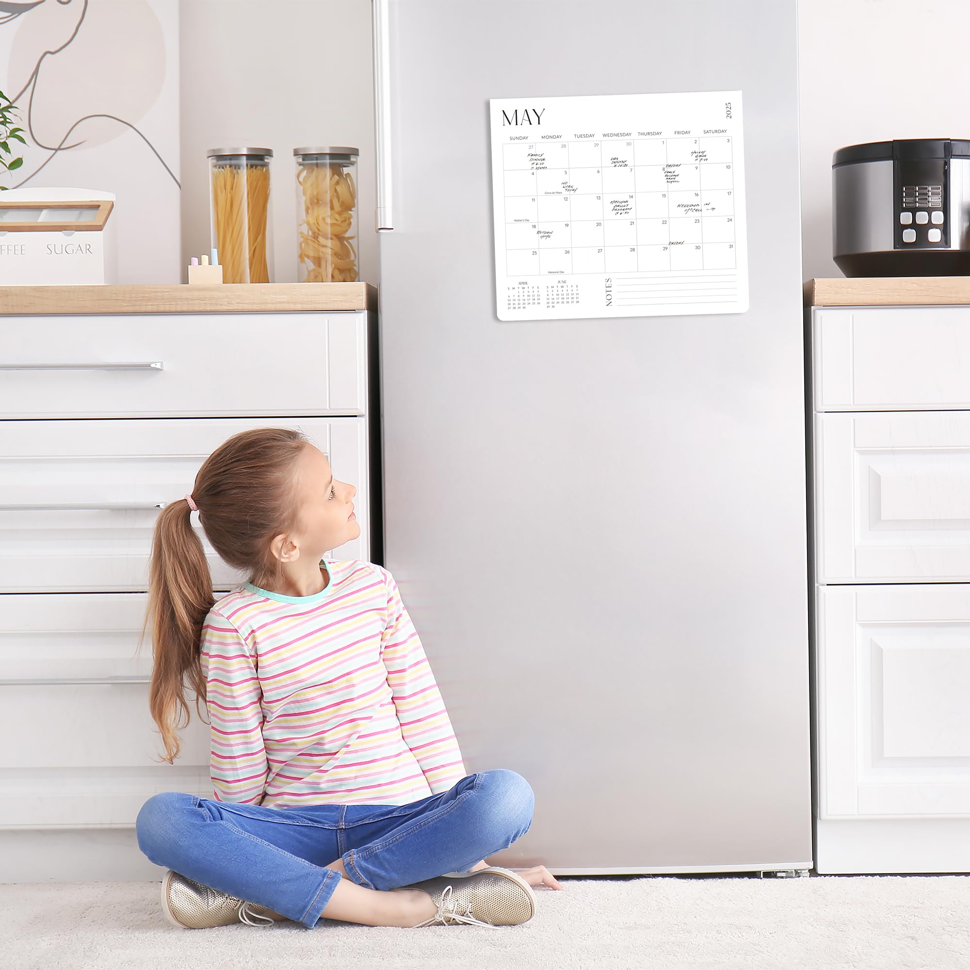 2025-2026 Magnetic Refrigerator Calendar Planner - 18 Month Organizer (Jan 2025-July 2026) - Dry Erase Whiteboard Fridge Calendar for Home, Office & Kitchen Planning - Perfect for Meal Tracking, Family Schedules & Important Dates
