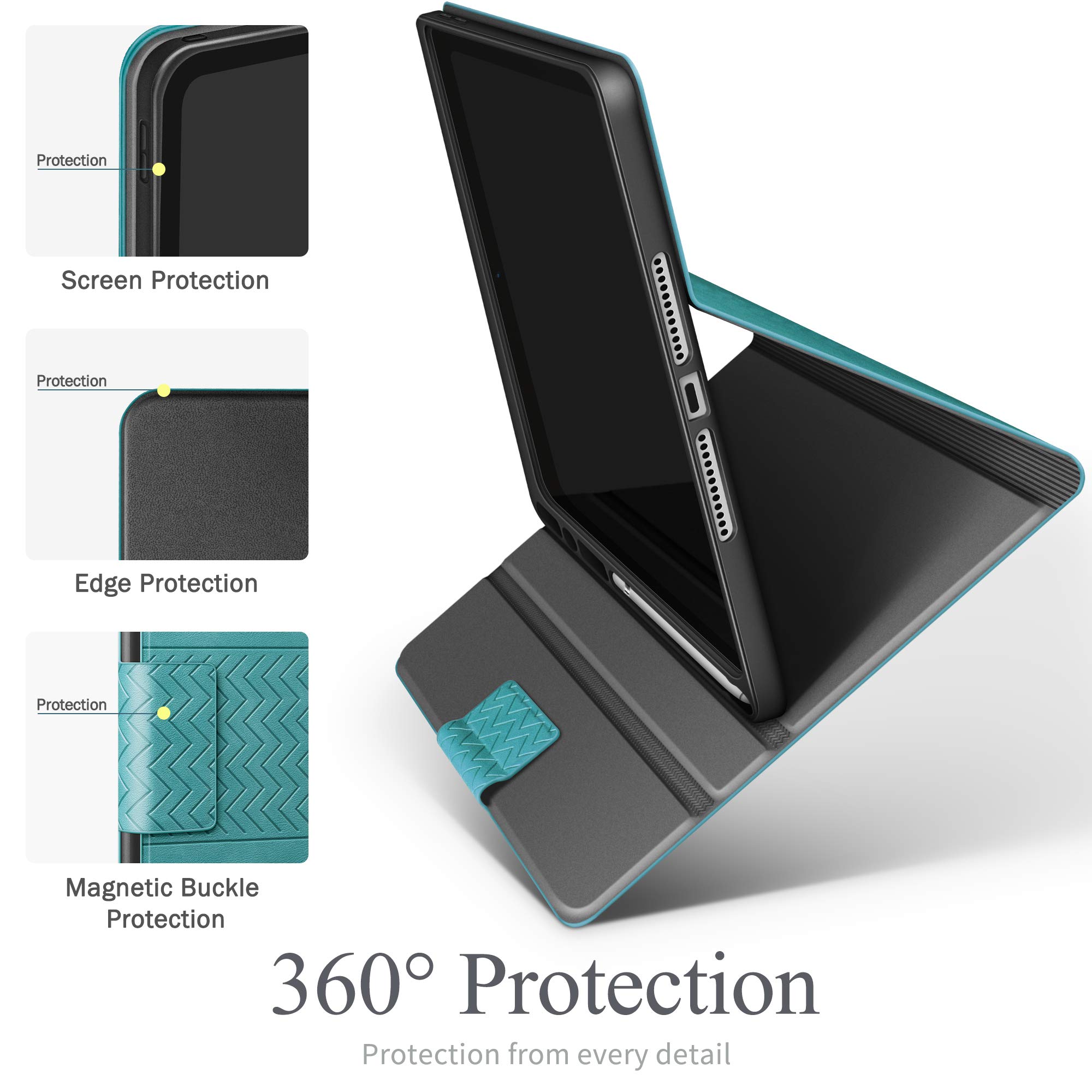 Premium Vegan Leather iPad Case for iPad 9th/8th/7th Generation 10.2