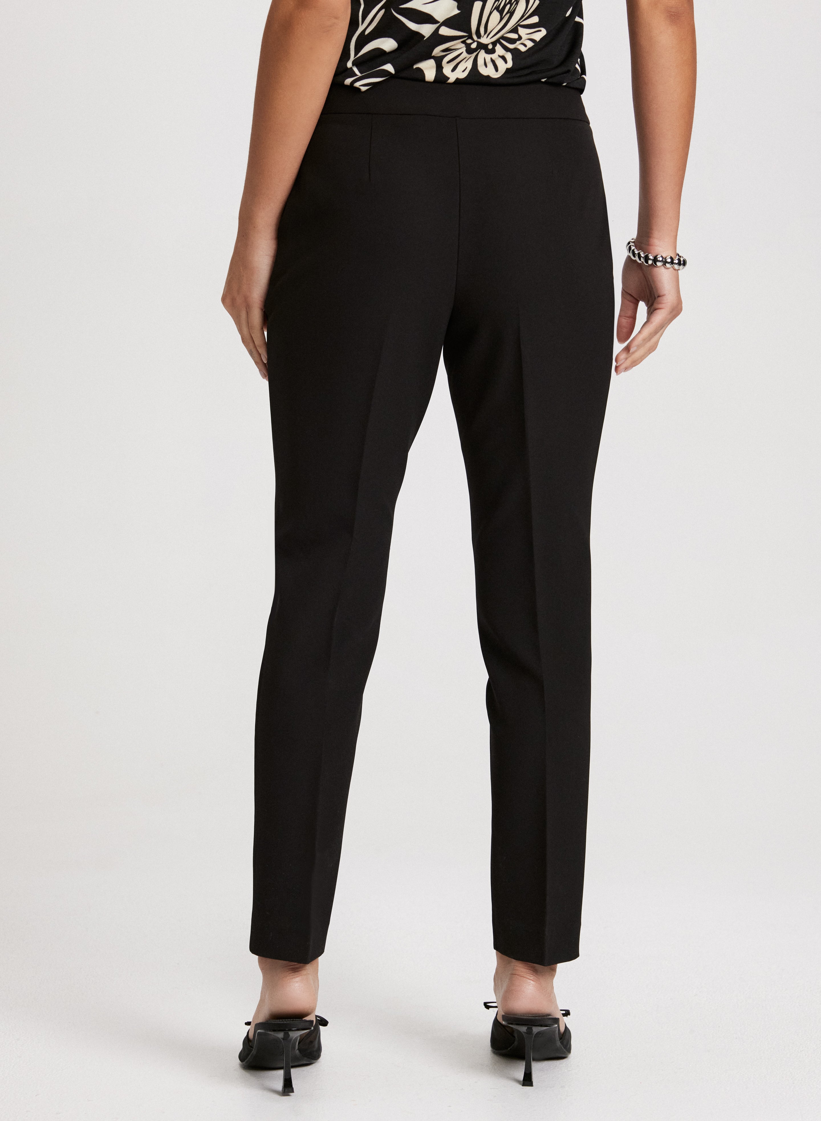 Emma Slim Leg Pants for Women - High Waisted Stretchy Office Pants, Comfortable Work Pants for Business Casual & Professional Wear