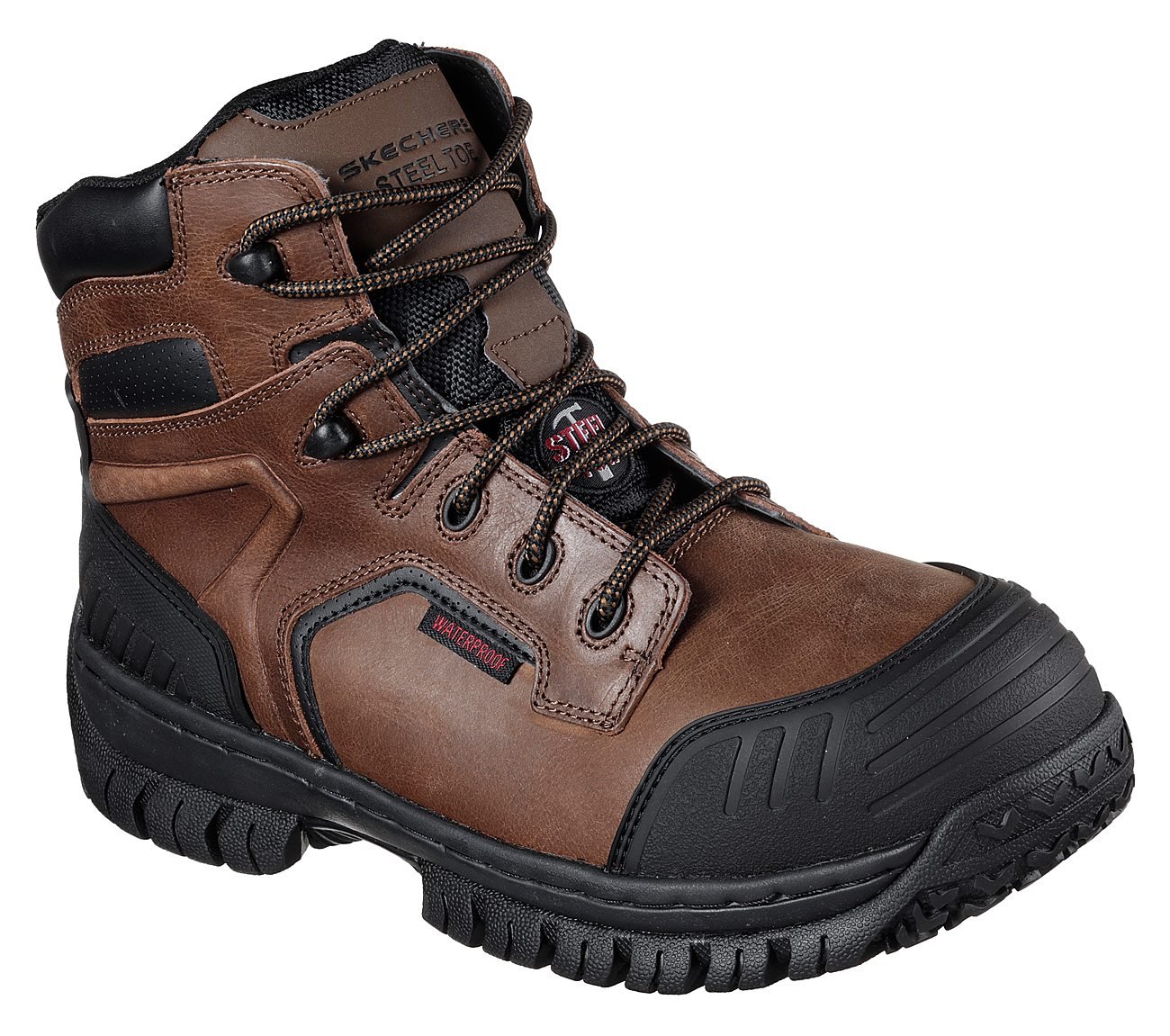 Skechers Men's Comfortable & Durable Boots for Hiking, Work & Outdoor Activities - Waterproof & Slip-Resistant