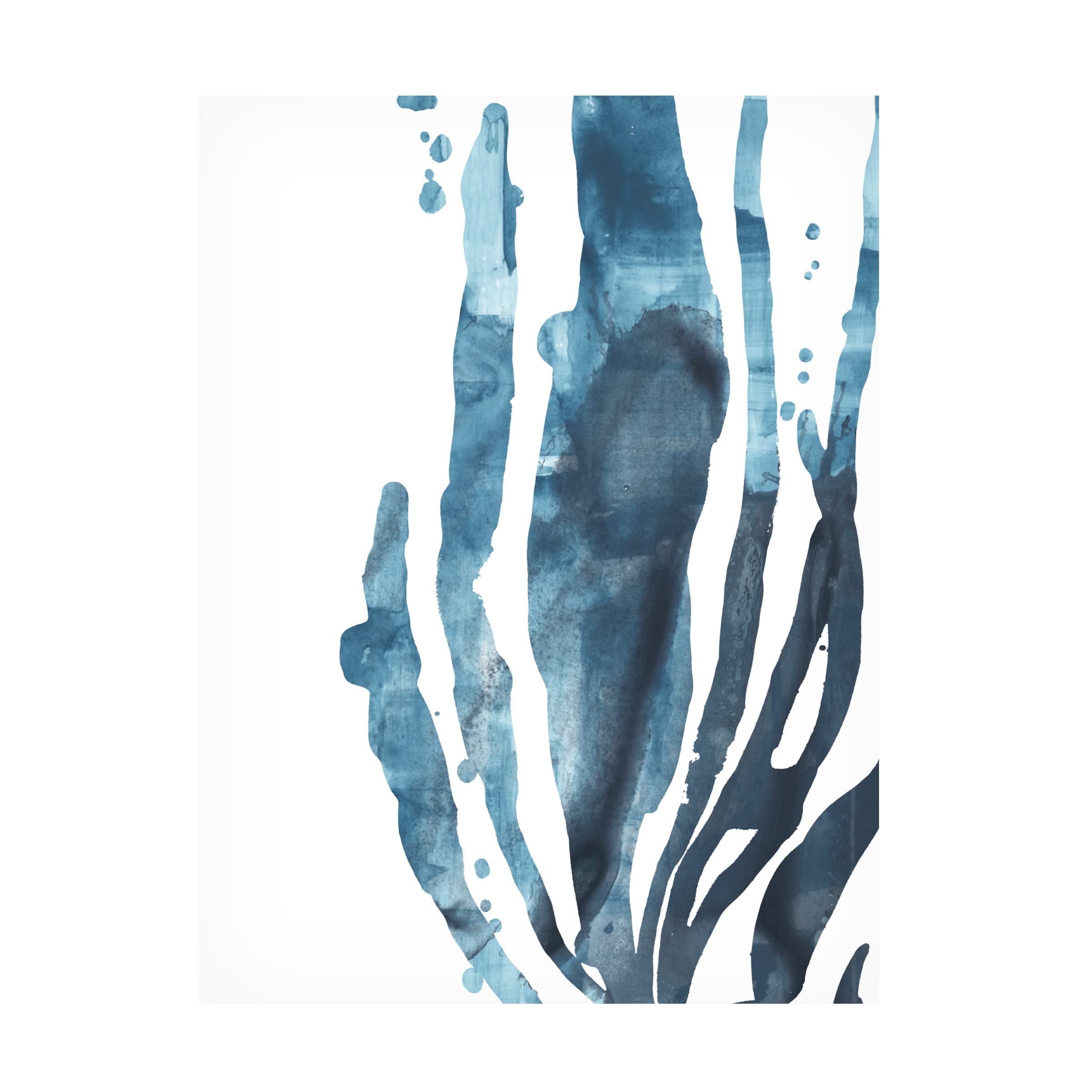 Trademark Fine Art 'Inkwash Kelp IV' Canvas Wall Art Print by June Erica Vess - Modern Oceanic Home Decor for Living Room, Bedroom & Office
