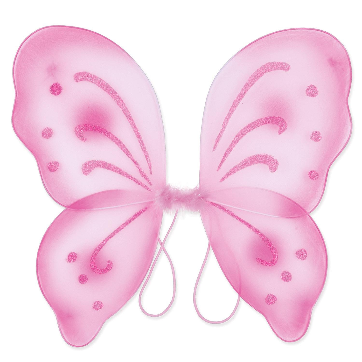 12 Pack Beistle Halloween Nylon Fairy Wings - Pink Costume Accessories for Kids & Adults - Perfect for Halloween Parties, Cosplay & Dress-Up