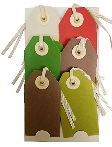 The Gift Wrap Company 12-Pack Recycled Christmas Gift Tags - Wonderland Pearls Design for Holiday Presents, Birthday Gifts & Party Favors