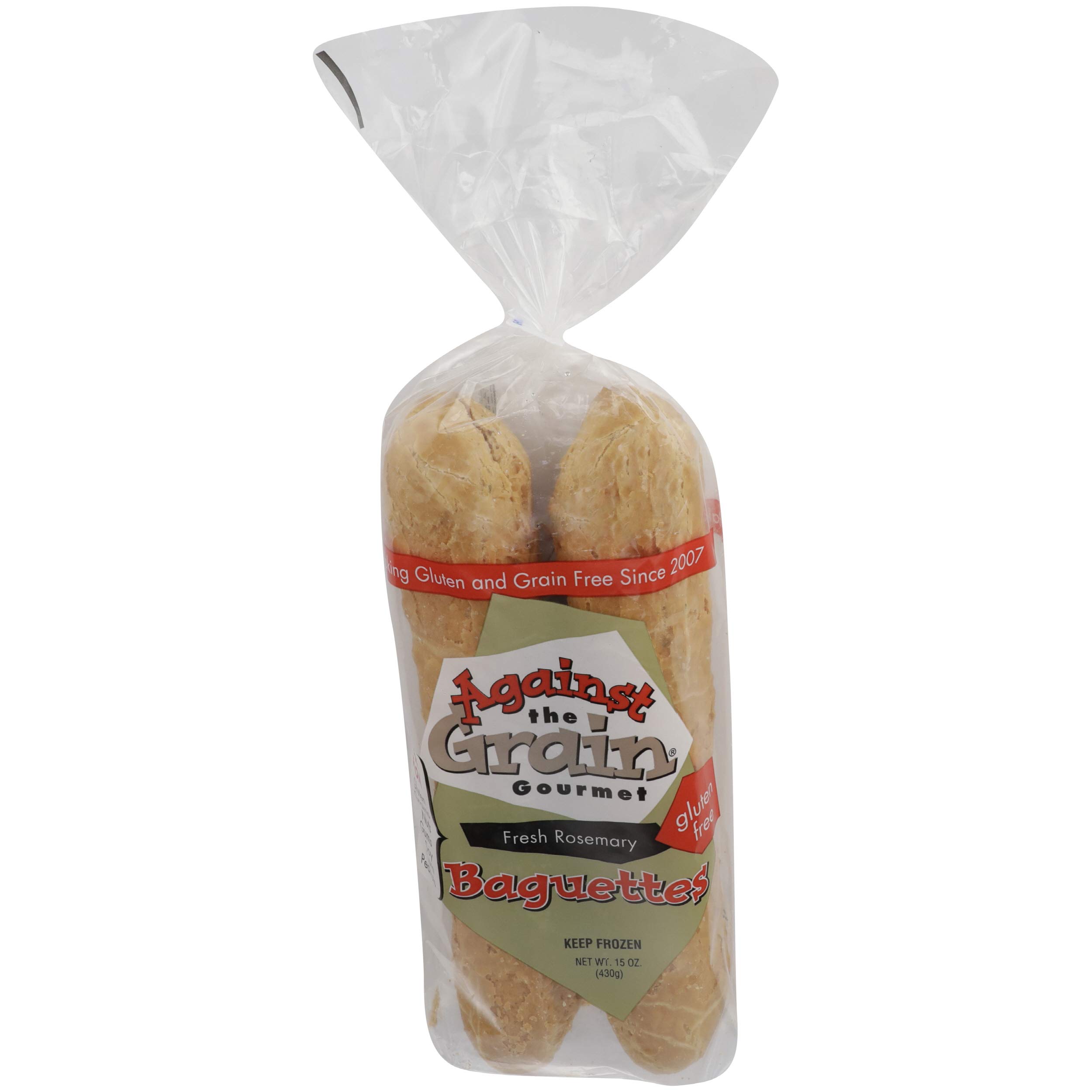 Gluten-Free Rosemary Baguette by Against The Grain - 15 oz | Artisan Bread for Low-Carb & Keto Diets | Perfect for Sandwiches, Charcuterie Boards & Holiday Meals