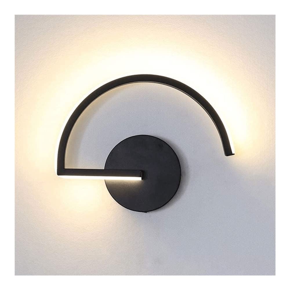 Modern Black & White LED Wall Mount Light - Bedroom Wall Lamp Sconce for Living Room, Hallway & Indoor Decoration | Energy-Efficient Lighting for Cozy Home Ambiance