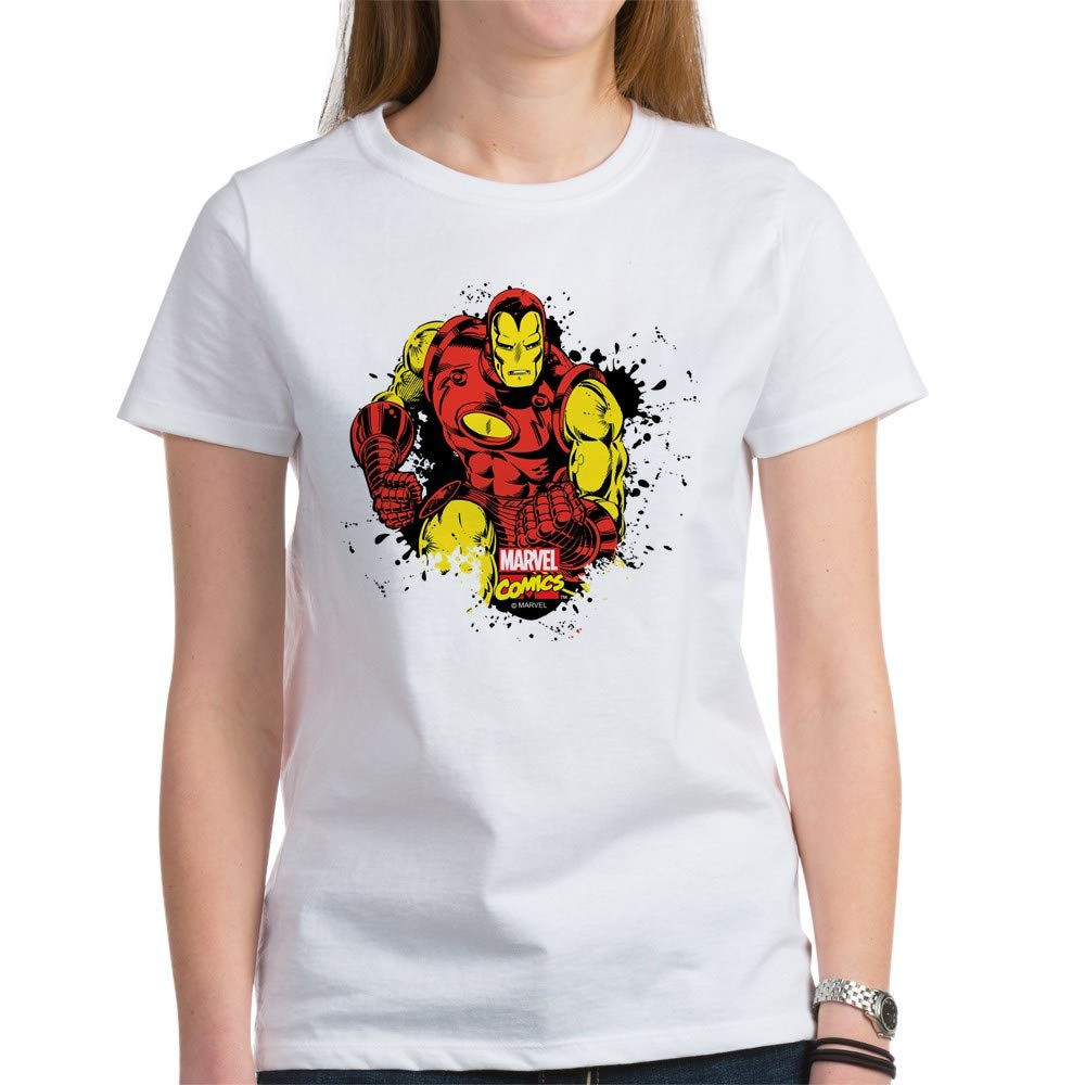 Iron Man Paint Splatter Women's Classic T-Shirt | Marvel Superhero Graphic Tee | Casual Wear & Cosplay Outfit