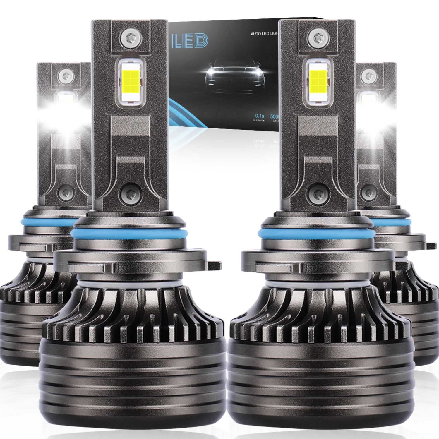 9005/HB3 High Beam + 9006/HB4 Low Beam LED Headlight Bulbs for CHEVY TAHOE (2000-2006) - 40,000LM Ultra Bright Conversion Kit, 6000K Cool White, Plug and Play (Pack of 4) - Perfect for Night Driving & Off-Road Adventures