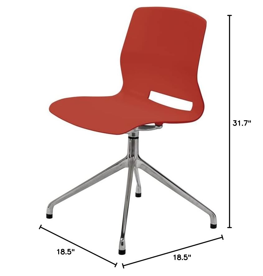 Lola Ergonomic Office Chair in Peri Red - Adjustable Height & Lumbar Support for Home & Office Workspaces