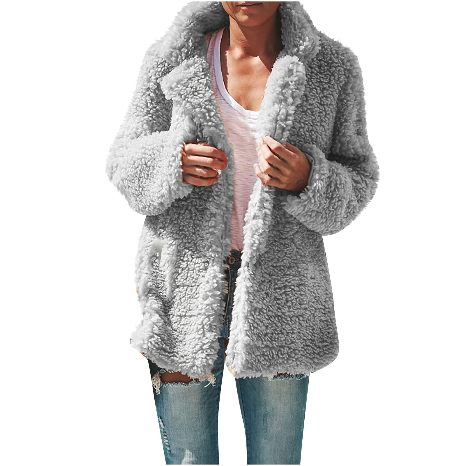 Women's Y2K Plus Size Winter Jacket - Warm Loose Plush Hooded Coat for Women | Cozy Outerwear for Cold Weather | Perfect Gift for Her | Fashionable Streetwear & Casual Outfit Essential