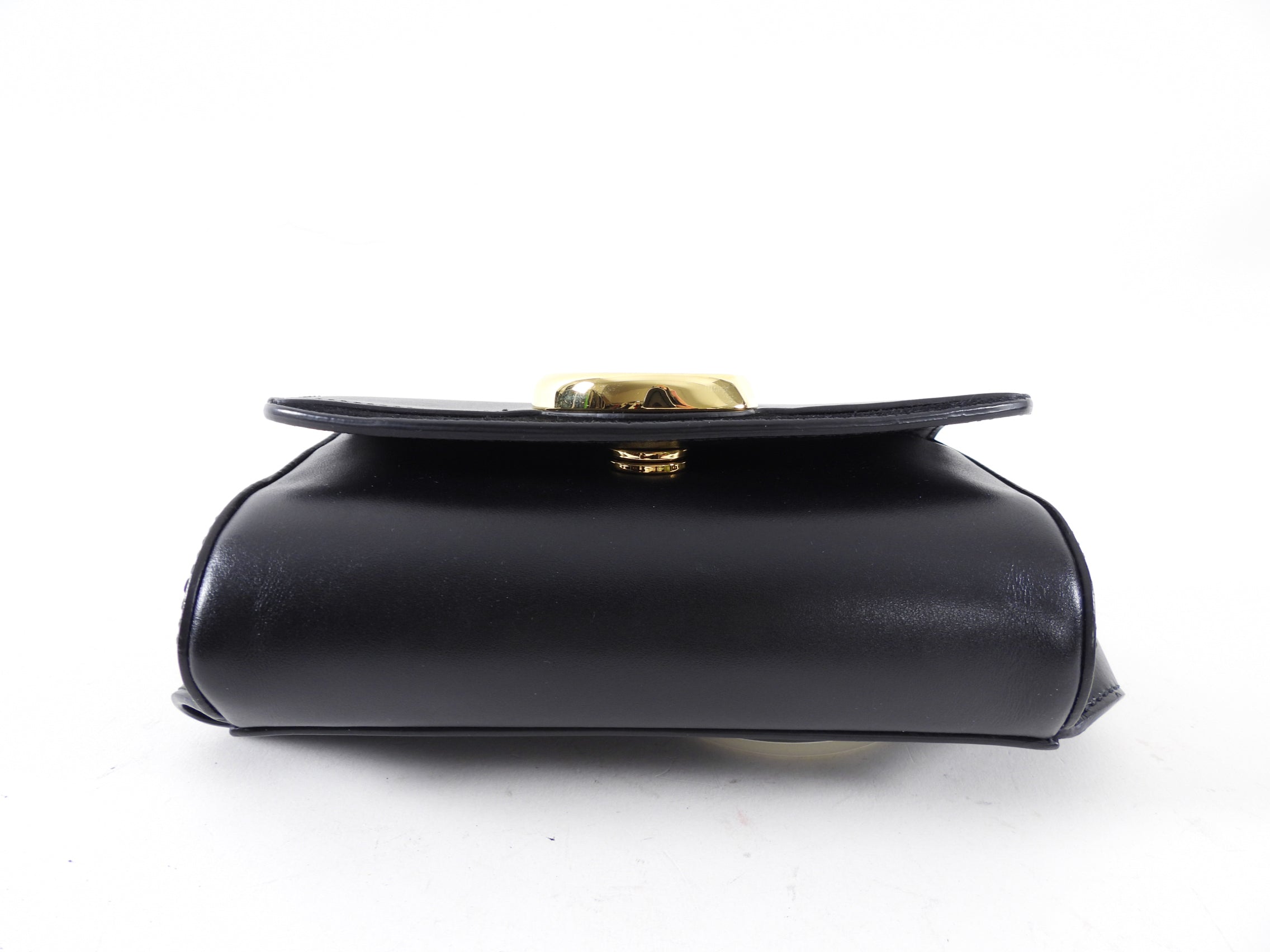 Chloe Black Leather Mini Crossbody Belt Bag - Stylish & Compact for Everyday Wear, Travel, and Outings