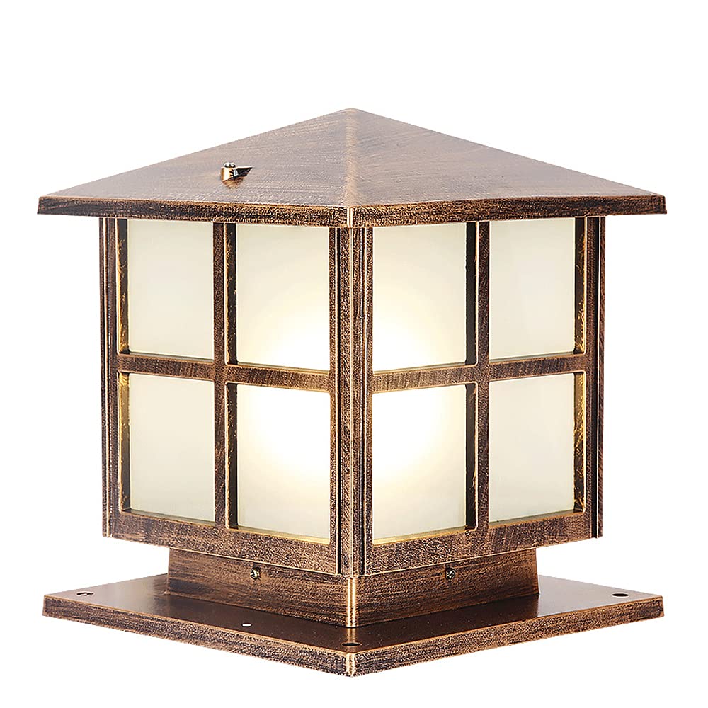 Modern Outdoor Post Lights Fixture - Aluminum Housing & Tempered Glass, IP65 Waterproof Yard Entry & Patio Pillar Lights for Garden, Driveway, and Pathway Illumination