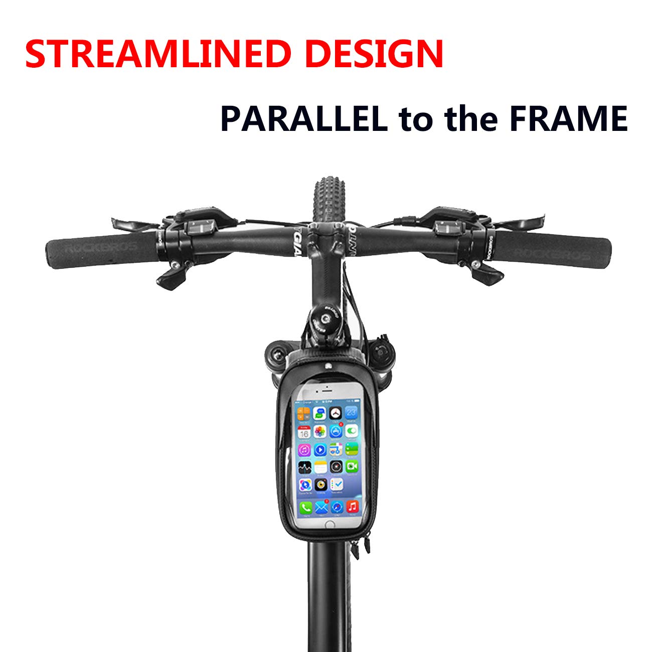 **Waterproof Bike Phone Mount Bag - Front Frame & Handlebar Storage with Touch Screen Access - Ideal for Cycling, Commuting & Outdoor Adventures**