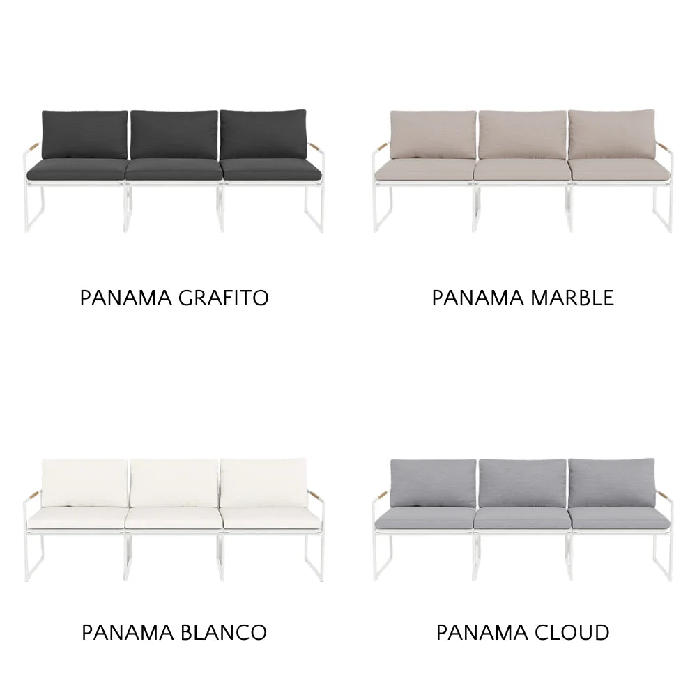 Breeze Aluminum Outdoor 3-Seat Sofa Set - Patio, Garden & Poolside Lounge Furniture for Relaxing Outdoors