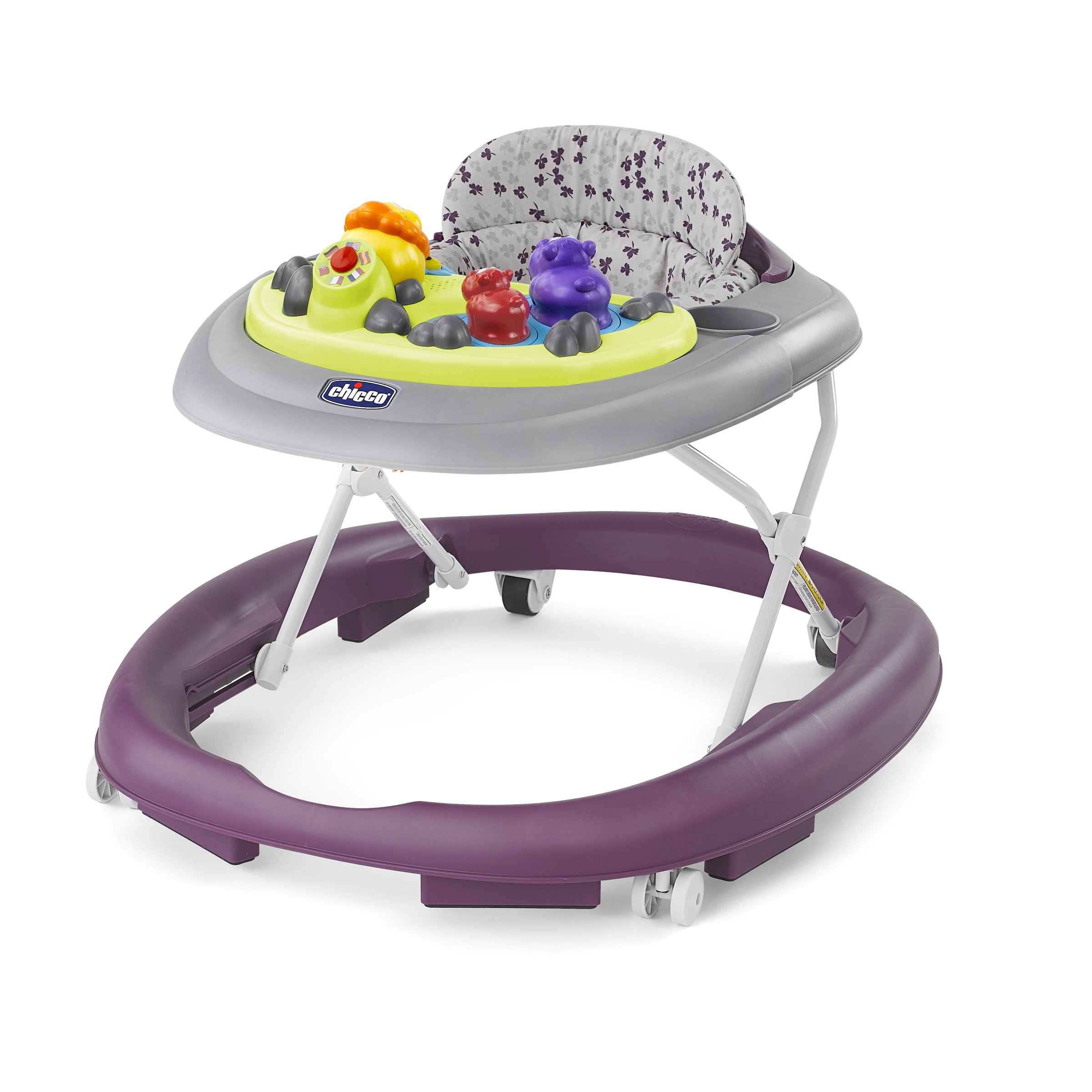 Chicco Walky Talky Baby Walker - Adjustable Height, Interactive Toys & Music | Purple/Grey Color | Helps Baby Learn to Walk Safely | Perfect for Playtime & Early Development