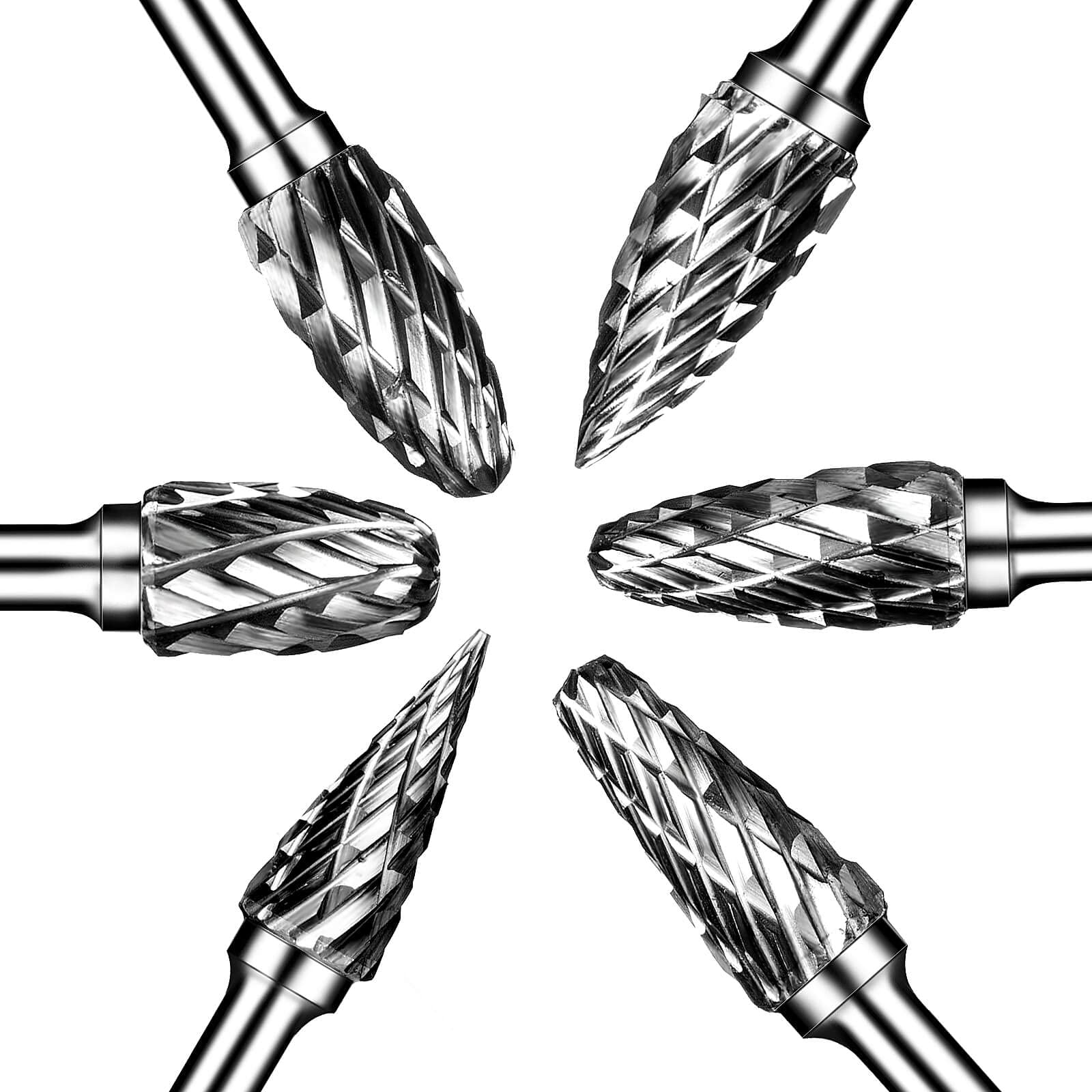 20Pcs Tungsten Carbide Burr Set - 1/8
