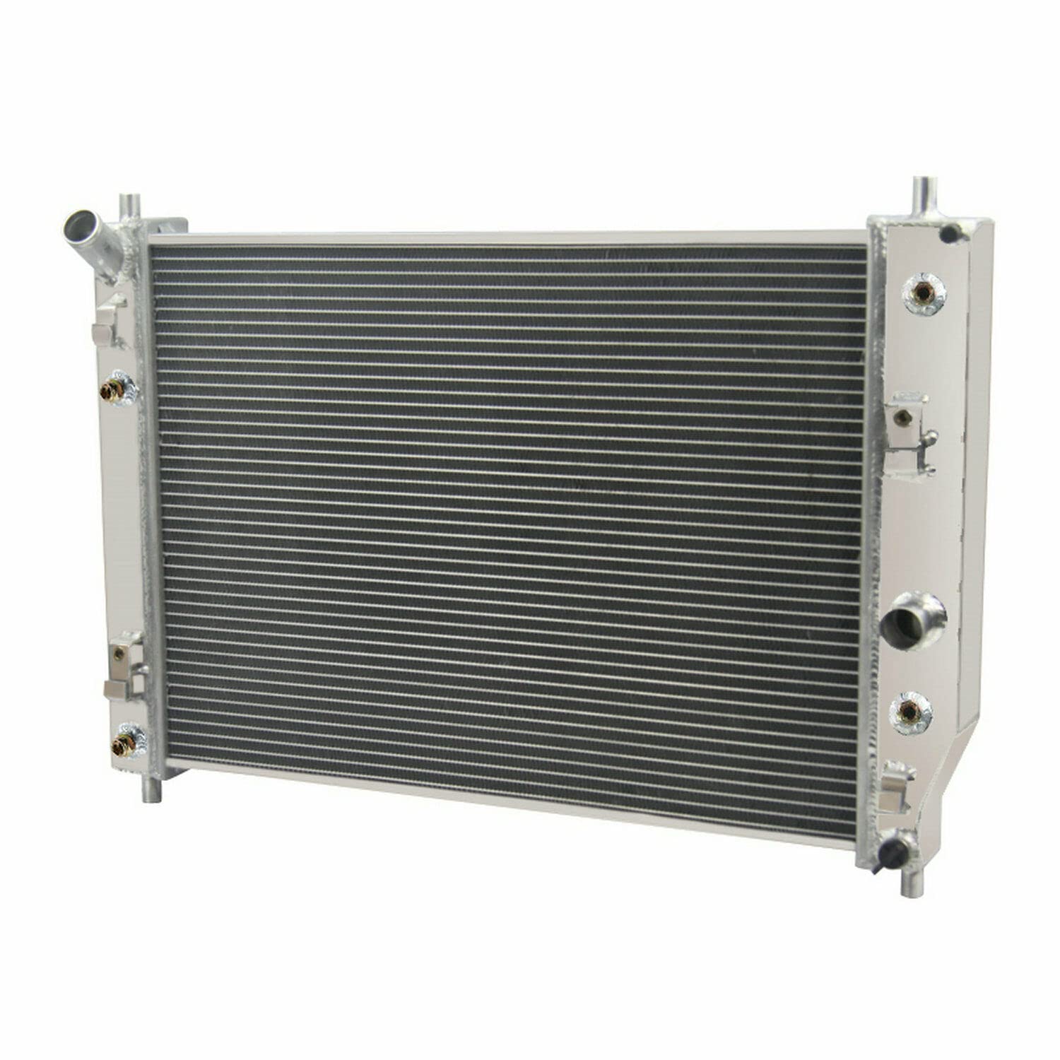 ALLOYWORKS 3 Row Aluminum Radiator with Shroud Fan & Relay Kit for 2005-2013 Chevrolet Corvette C6 6.0L 6.2L 7.0L V8 - High Performance Cooling Upgrade for Racing & Daily Driving