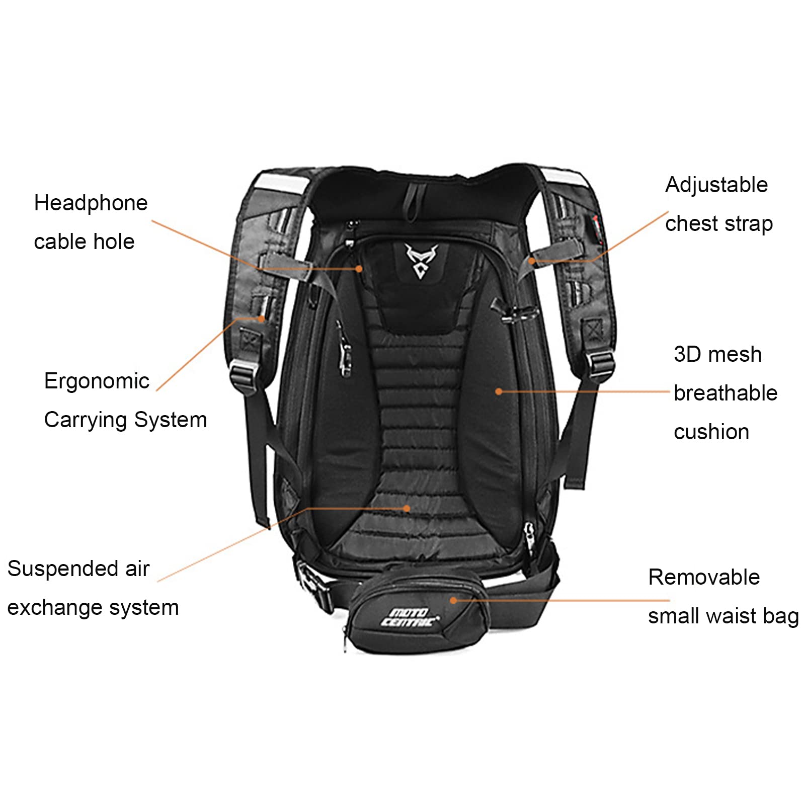 **Men's Waterproof Motorcycle Tail Bag & Seat Bag - Carbon Fiber Motorbike Luggage Backpack, Dual Use as Tank Bag - Perfect for Commuting, Touring & Adventure Rides**