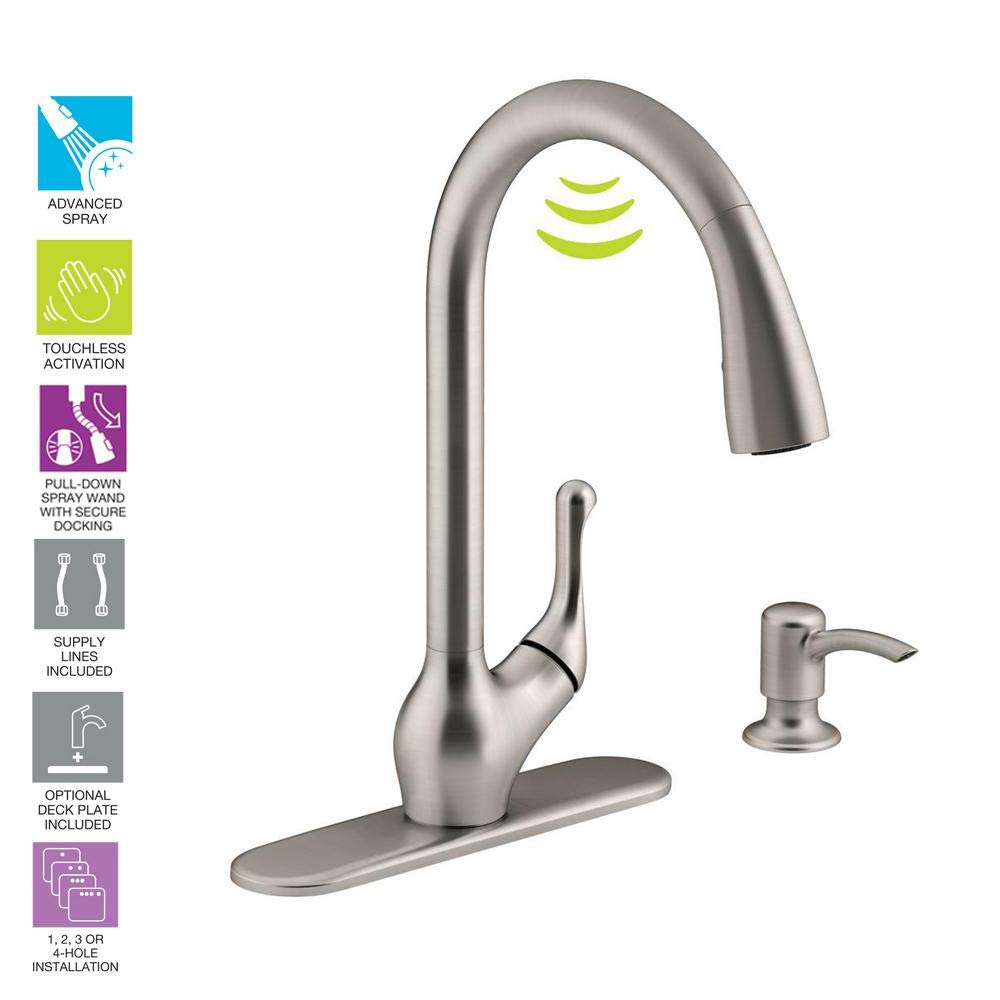 BAROSSA® Touchless Kitchen Faucet - Motion Sensor Hands-Free Water Dispenser for Modern Home, Perfect for Cooking, Washing Dishes & Hygiene