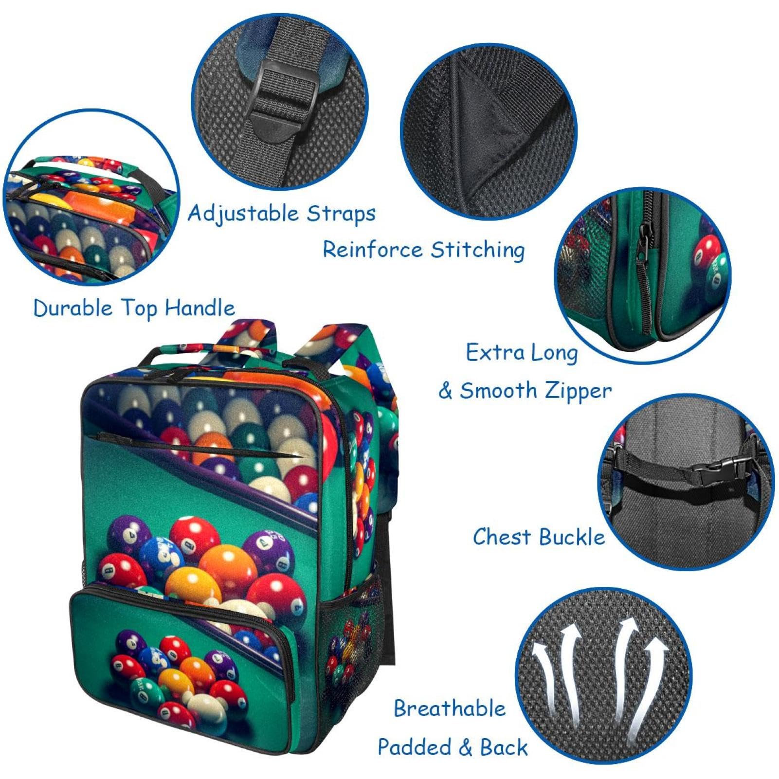 Best Travel Backpacks for Women & Men - Durable Hiking, Commuting & Billiards Backpack - Perfect for Outdoor Adventures, Work & Sports