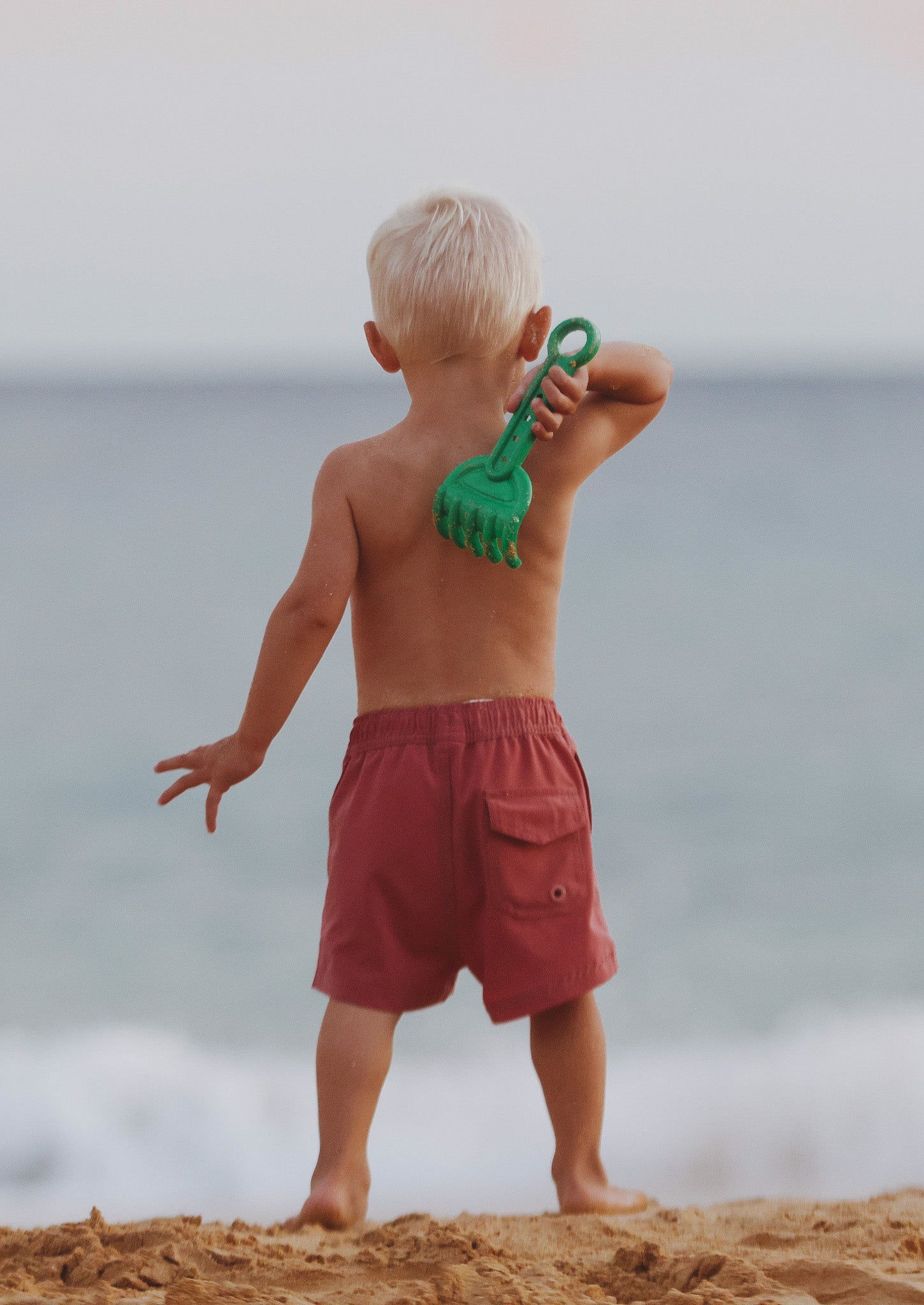 Noah Boys Mauve Boardshorts - Quick-Dry Swim Trunks for Kids, Comfortable Beach Shorts for Boys, Perfect for Swimming, Surfing & Summer Vacations