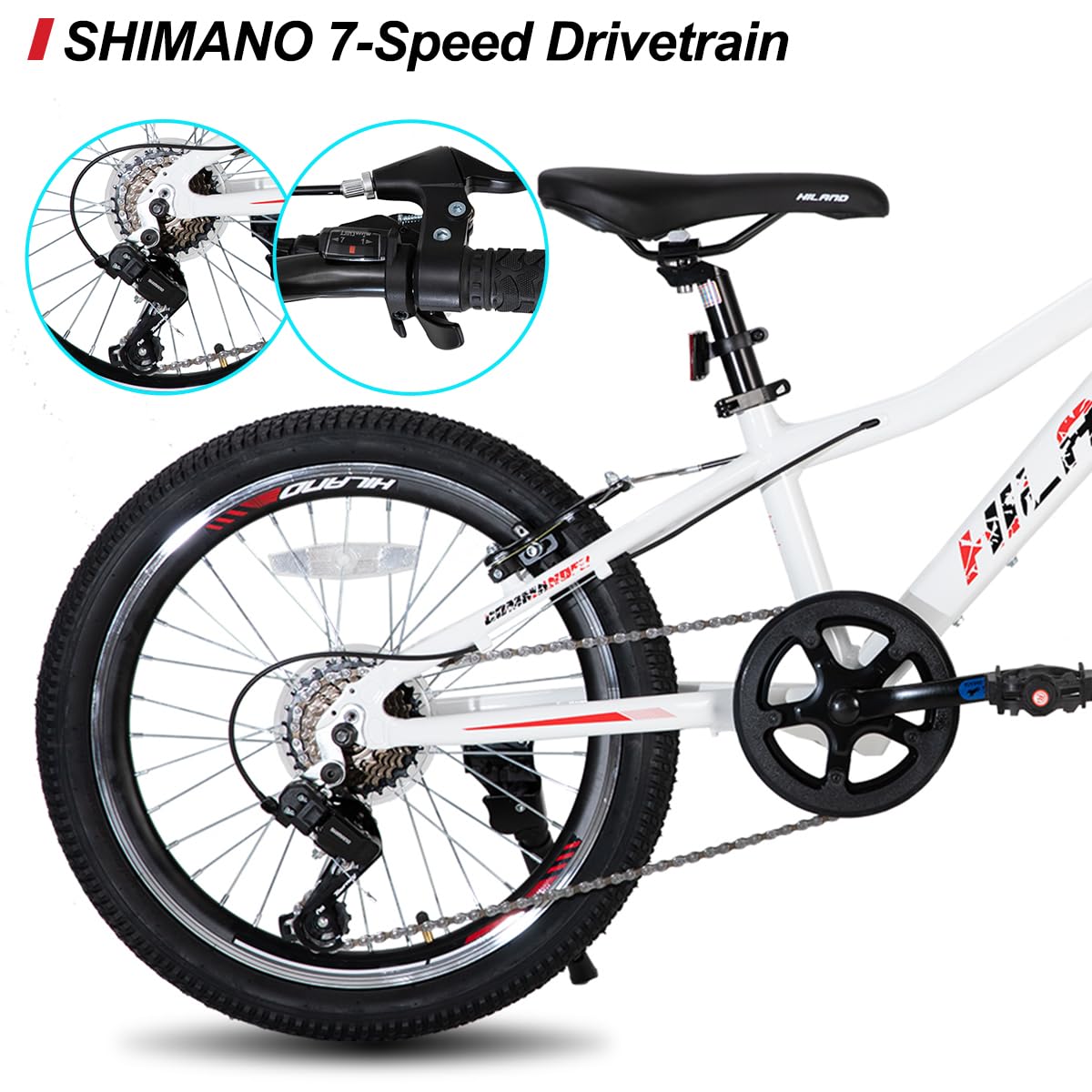 HILAND 20 26 27.5 Inch Women's Mountain Bike - 7/21 Speed, Aluminum Frame, Lock-Out Suspension Fork - Perfect for Trail Riding, Commuting & Outdoor Adventures