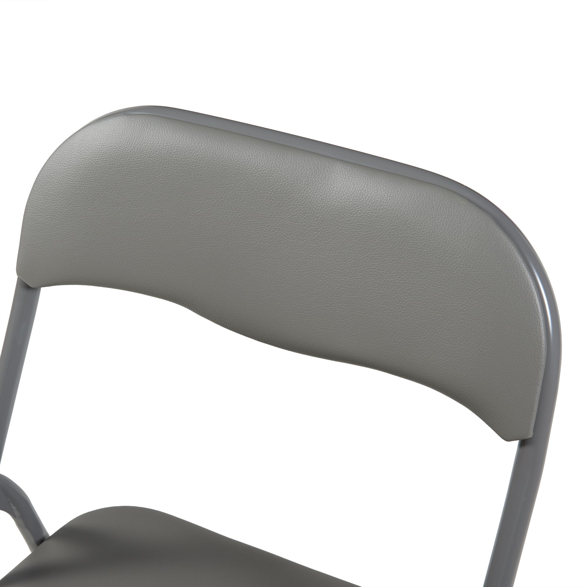 **Panana Folding Chairs with Padded Seat & Back – Heavy-Duty Metal Frame, Indoor & Outdoor Use – Comfortable for Home, Office, Parties, Camping (Grey, 6-Pack)**