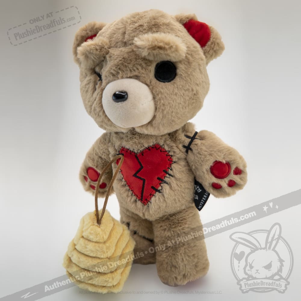 Plushie Dreadfuls Love Bear - Soft Stuffed Animal Toy for Kids, Cute Teddy Gift for Valentine's Day, Birthday & Christmas - Perfect for Cuddling, Decor & Emotional Support