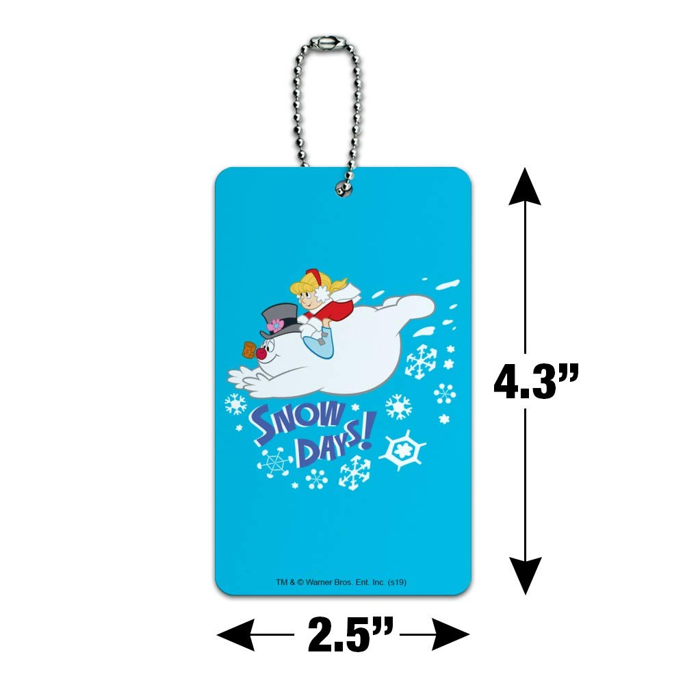 Frosty The Snowman Snow Days Luggage Tag - Durable Suitcase ID Card for Carry-On Bags - Perfect for Travel, Vacation & Holiday Gift
