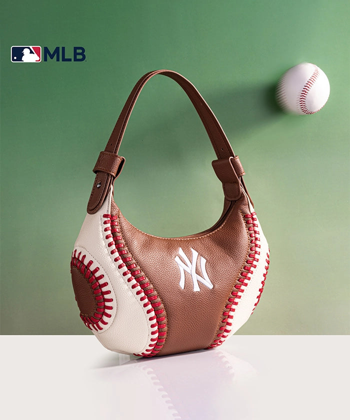 MLB New York Yankees Hobo Bag for Women - Stylish Crossbody Shoulder Purse - Perfect for Baseball Games, Travel & Everyday Use
