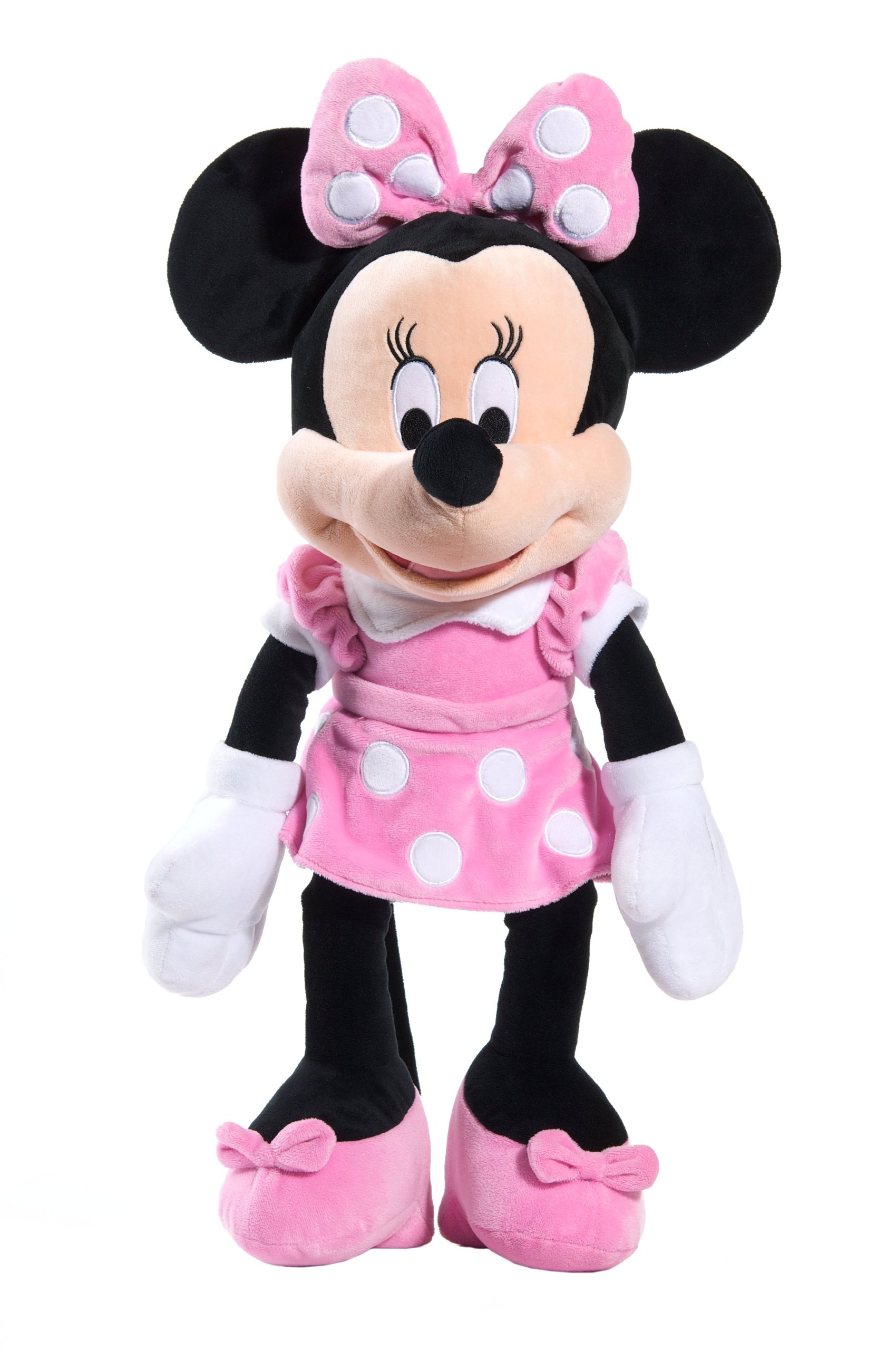 Disney Classic Just Play Minnie Mouse Large Soft Plush Stuffed Animal Toy - Perfect for Kids' Bedroom Decor, Birthday Gifts & Disney Collectors
