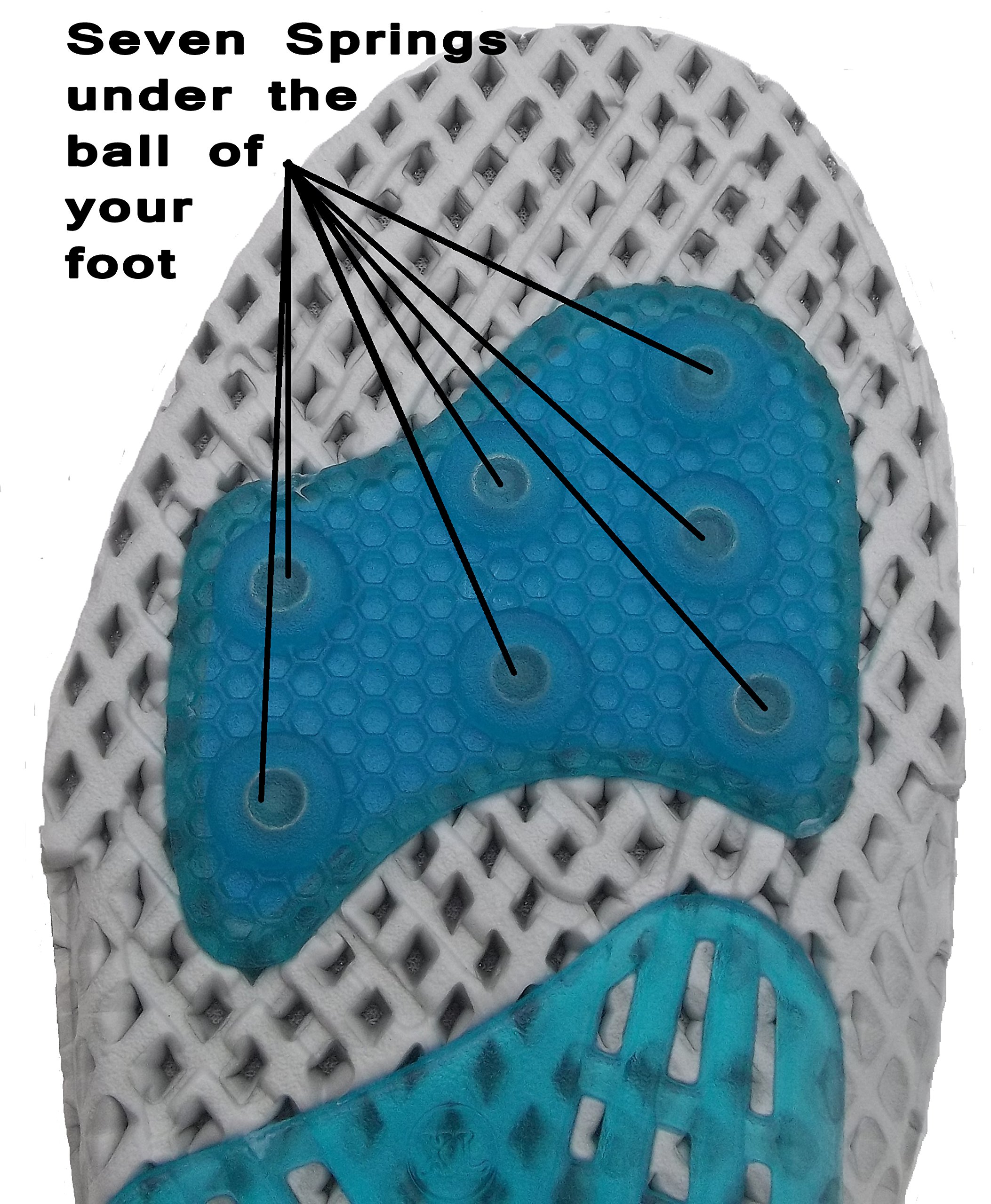 Spring Loaded Shoe Insoles for Men & Women - Shock Absorbing Orthotic Inserts - X-Large Size - Perfect for Running, Walking & Standing All Day (Soleeze)