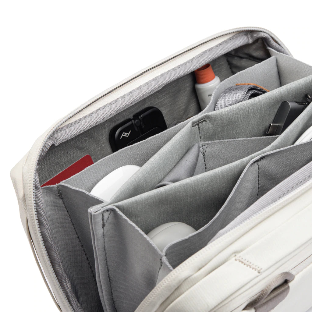 Peak Design Tech Pouch V2 - Premium Travel Organizer for Electronics & Cables (Bone Color) - Perfect for Business Trips, Digital Nomads & Everyday Carry