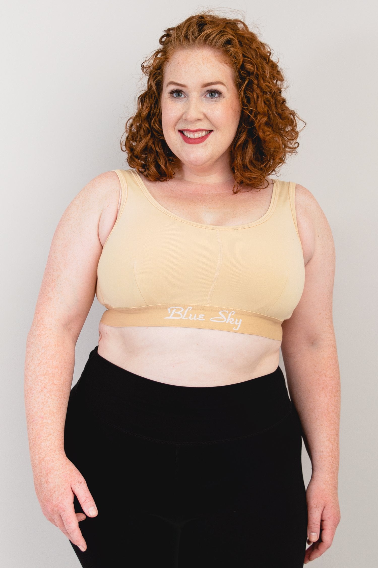 Dylan Comfort Bra - Soft Beige Bamboo Fabric for Women - Perfect for Yoga, Lounge & Everyday Wear