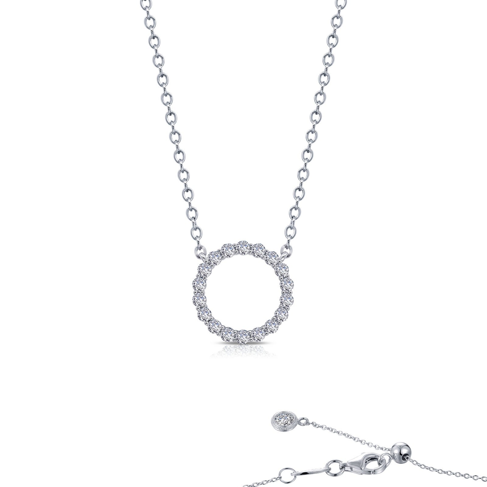 0.63 CTW Open Circle Necklace for Women - Elegant Gold or Silver Pendant Jewelry Gift for Her - Perfect for Everyday Wear, Date Nights & Special Occasions
